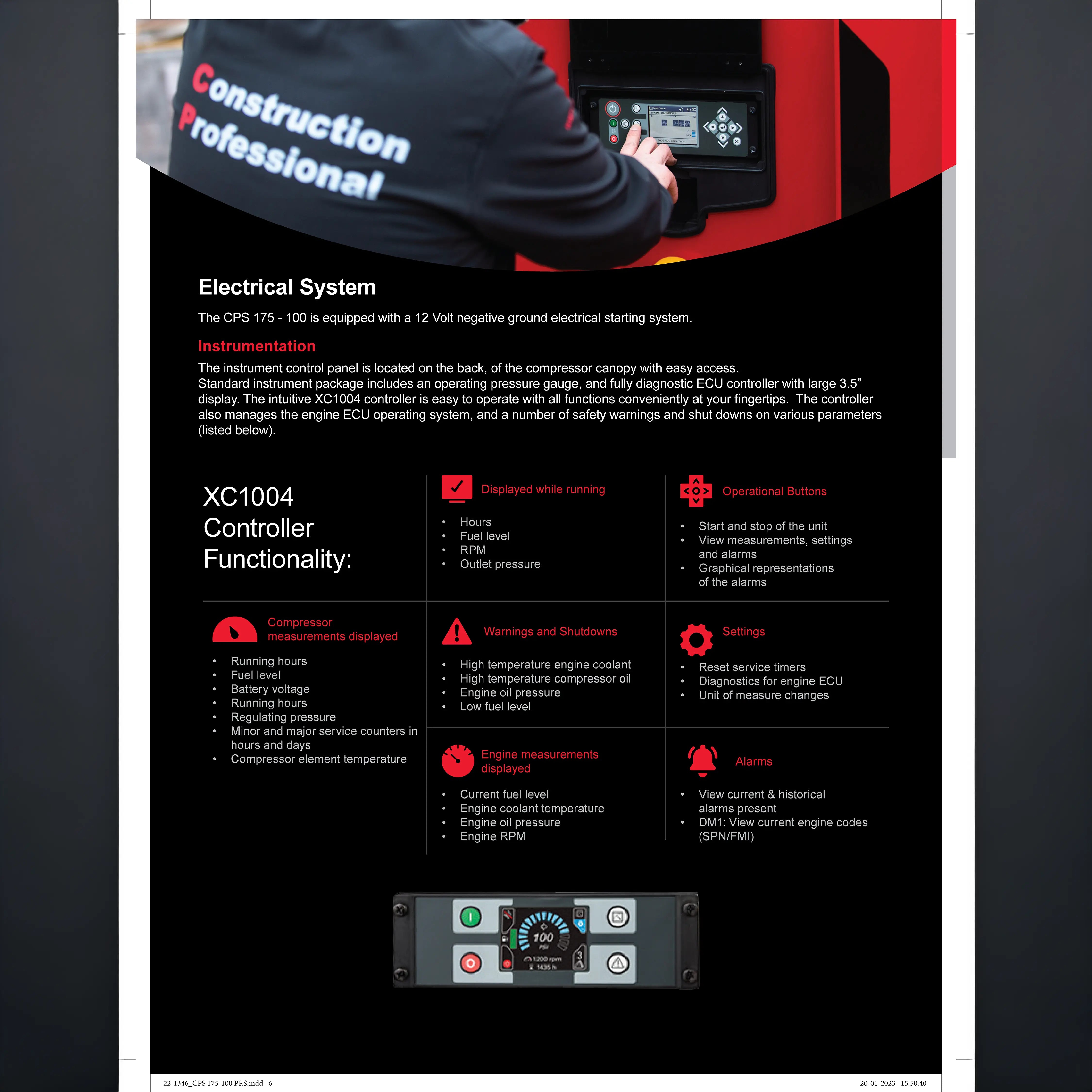 CPS 175-100 Towable Rotary Screw Air Compressor