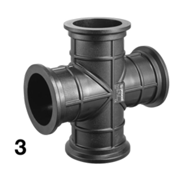 Aluminum Cross Connection by Prevost (Four-Way Tee)