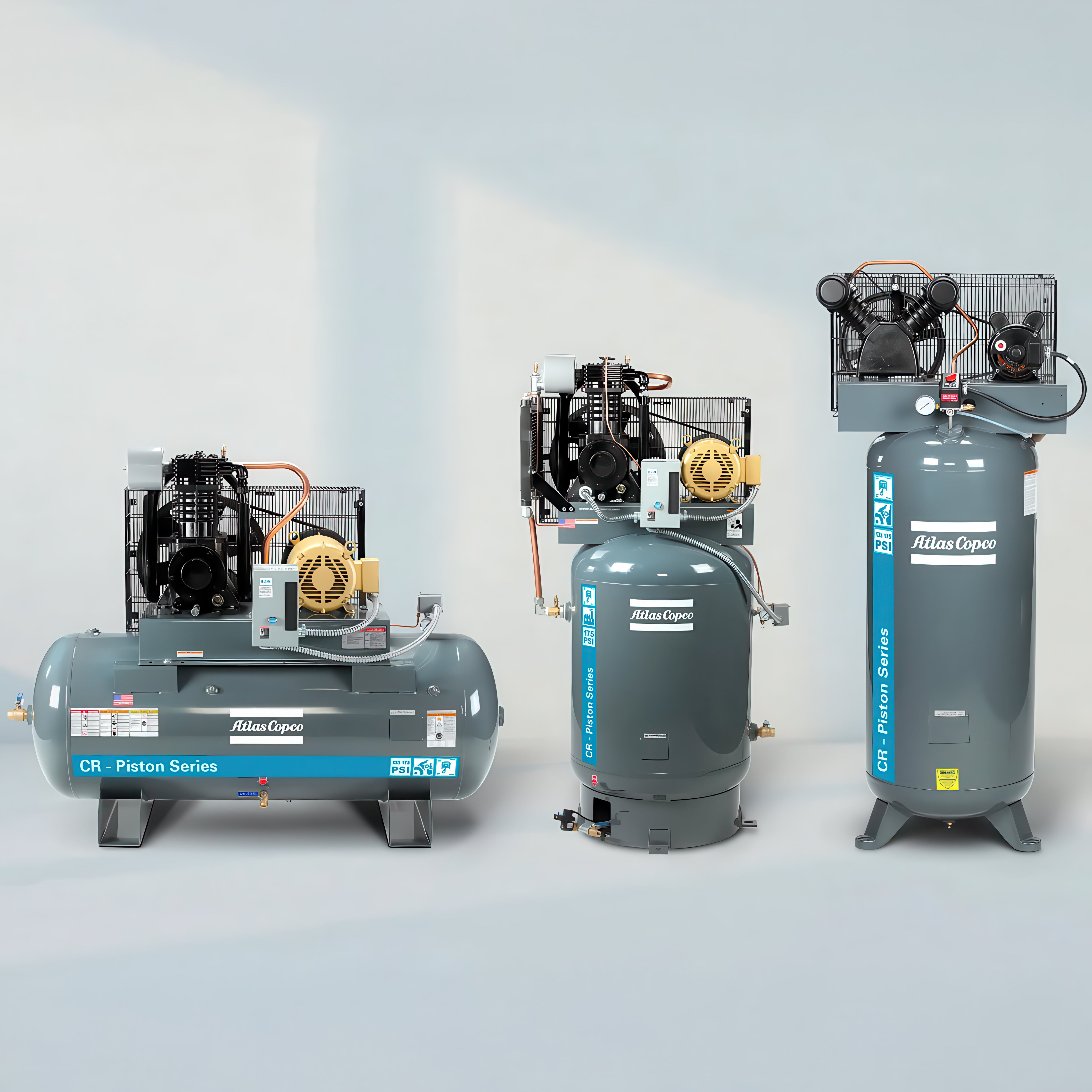 Atlas Copco CR Cast-Iron Piston Professional Series Air Compressor