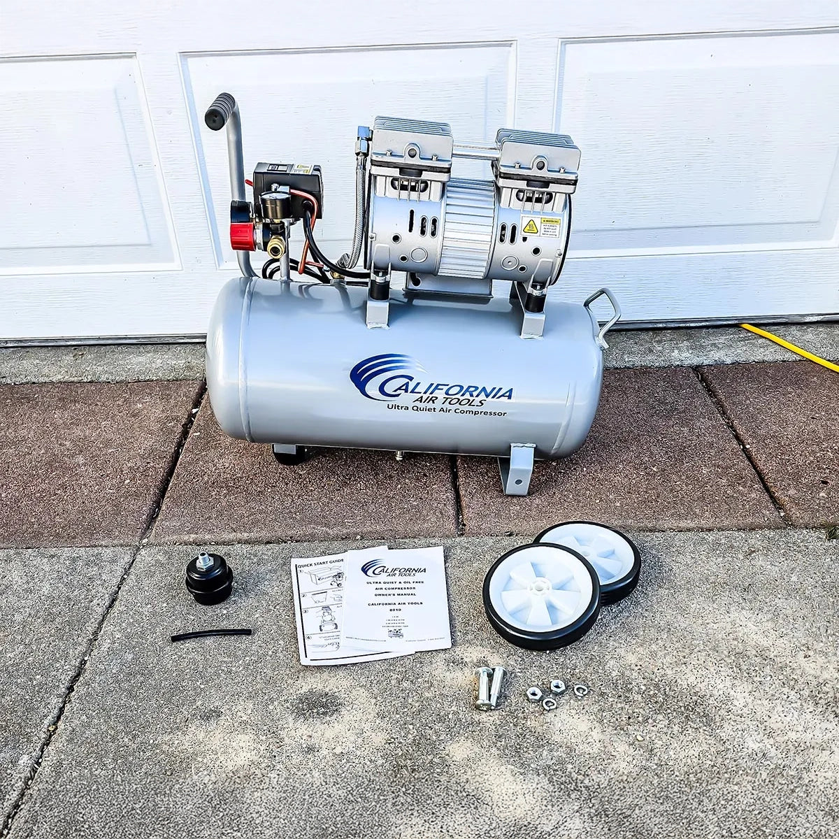 California Air Tools 1.0 Hp, 8.0 Gal. Steel Tank Ultra Quiet & Oil-Free Air Compressor