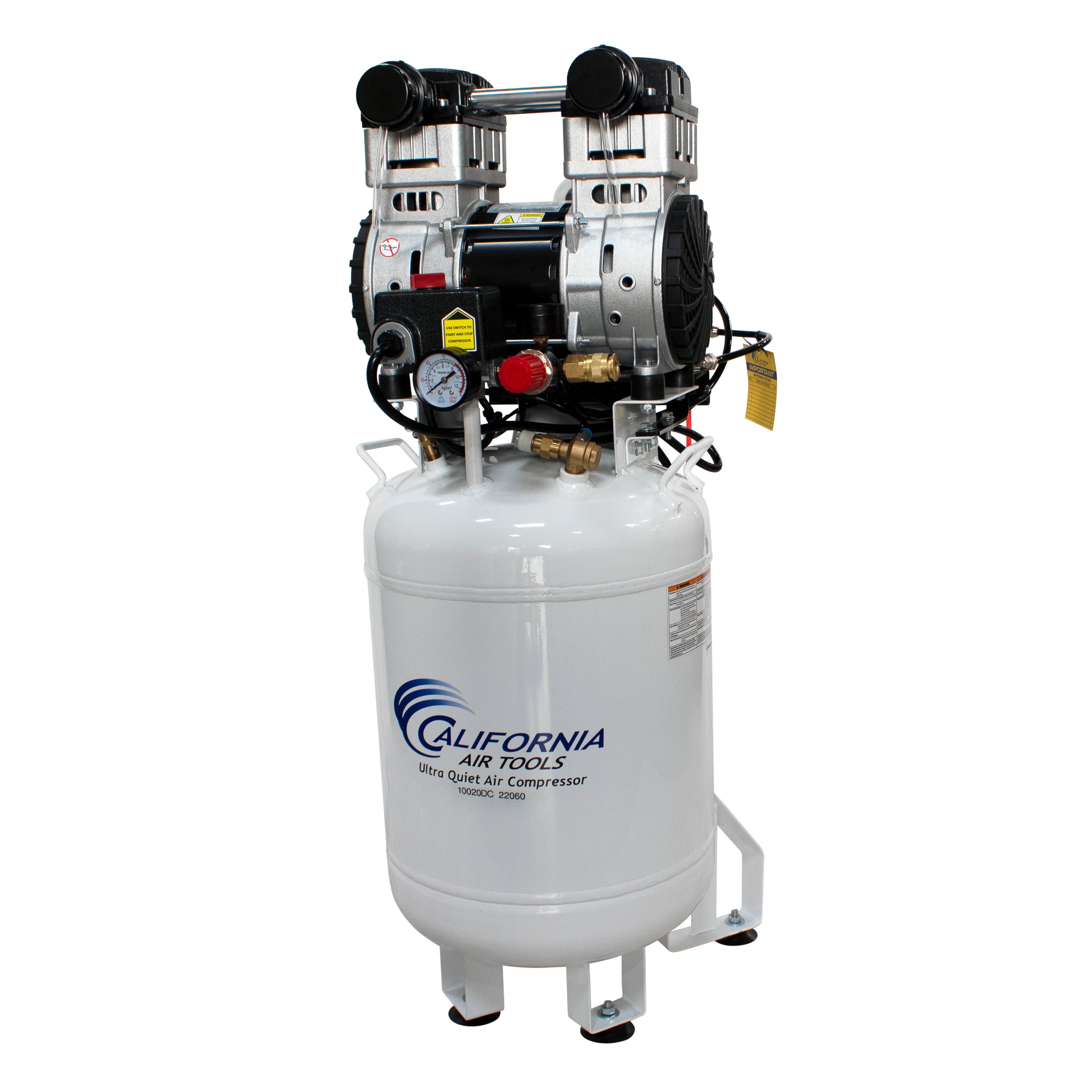 California Air Tools 2.0 Hp, 10.0 Gal. Steel Tank Ultra Quiet & Oil-Free Air Compressor with Air Drying System (220V 60Hz)