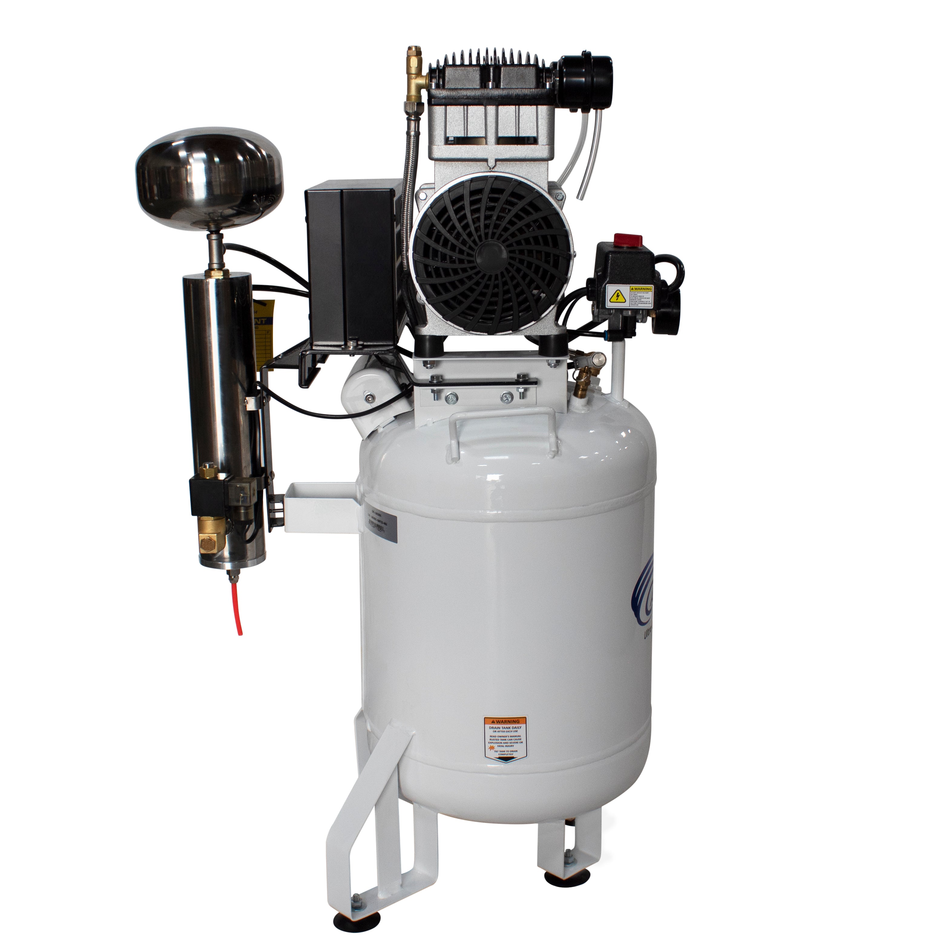 California Air Tools 2.0 Hp, 10.0 Gal. Steel Tank Ultra Quiet & Oil-Free Air Compressor with Air Drying System (220V 60Hz)