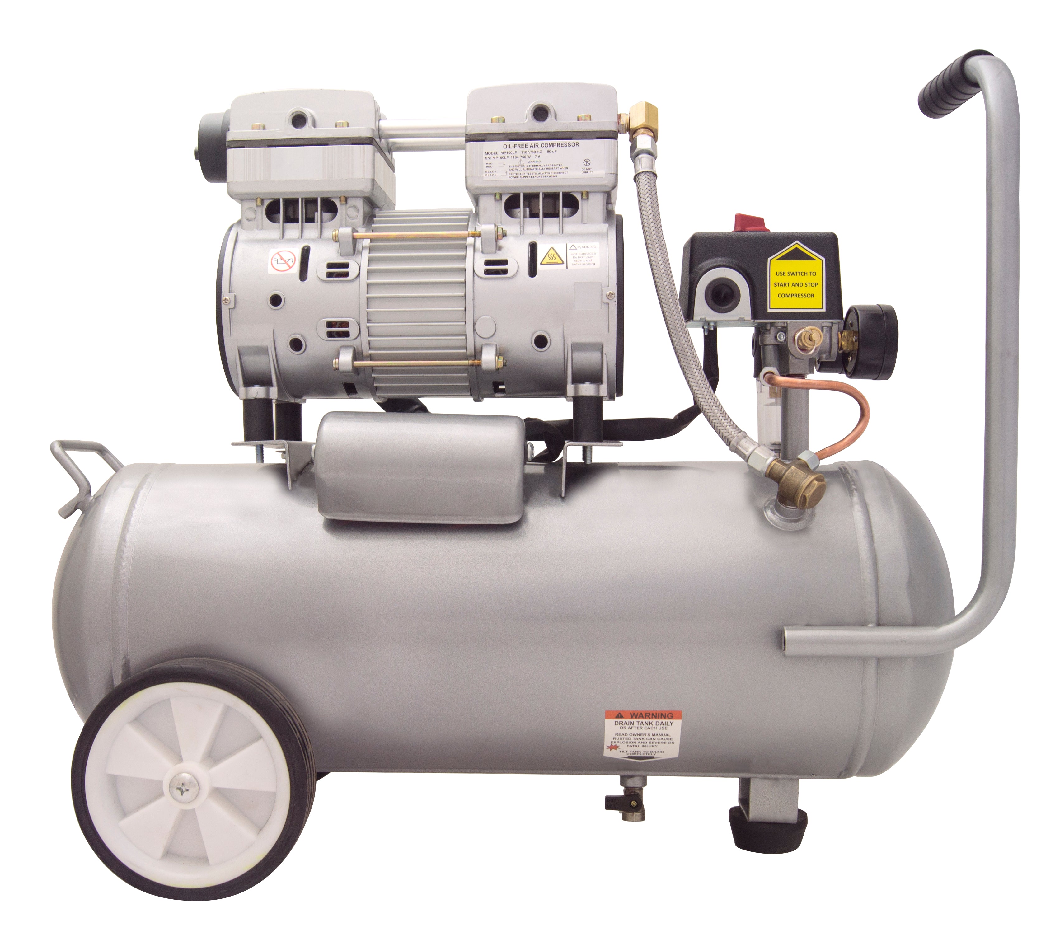 California Air Tools 1.0 Hp, 6.0 Gal. Steel Tank Ultra Quiet & Oil-Free Air Compressor