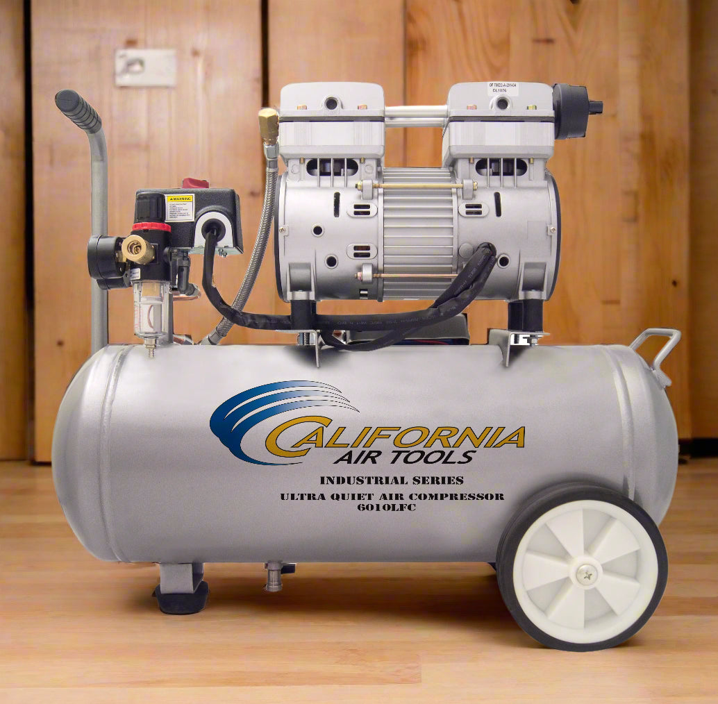 California Air Tools 1.0 Hp, 6.0 Gal. Steel Tank Ultra Quiet & Oil-Free Air Compressor