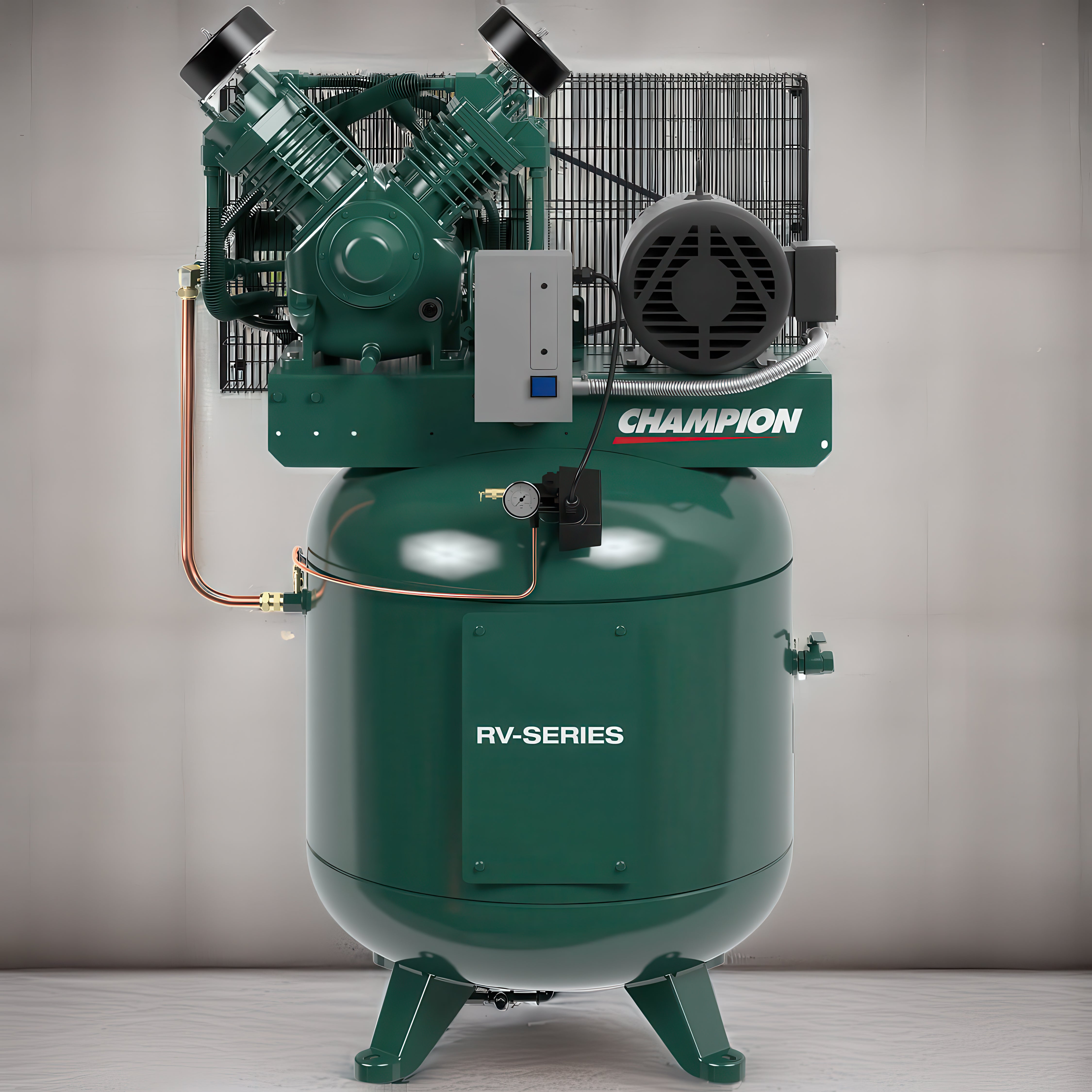 Champion 7.5 HP RV Series Splash Lubricated Electric Stationary Reciprocating Air Compressor