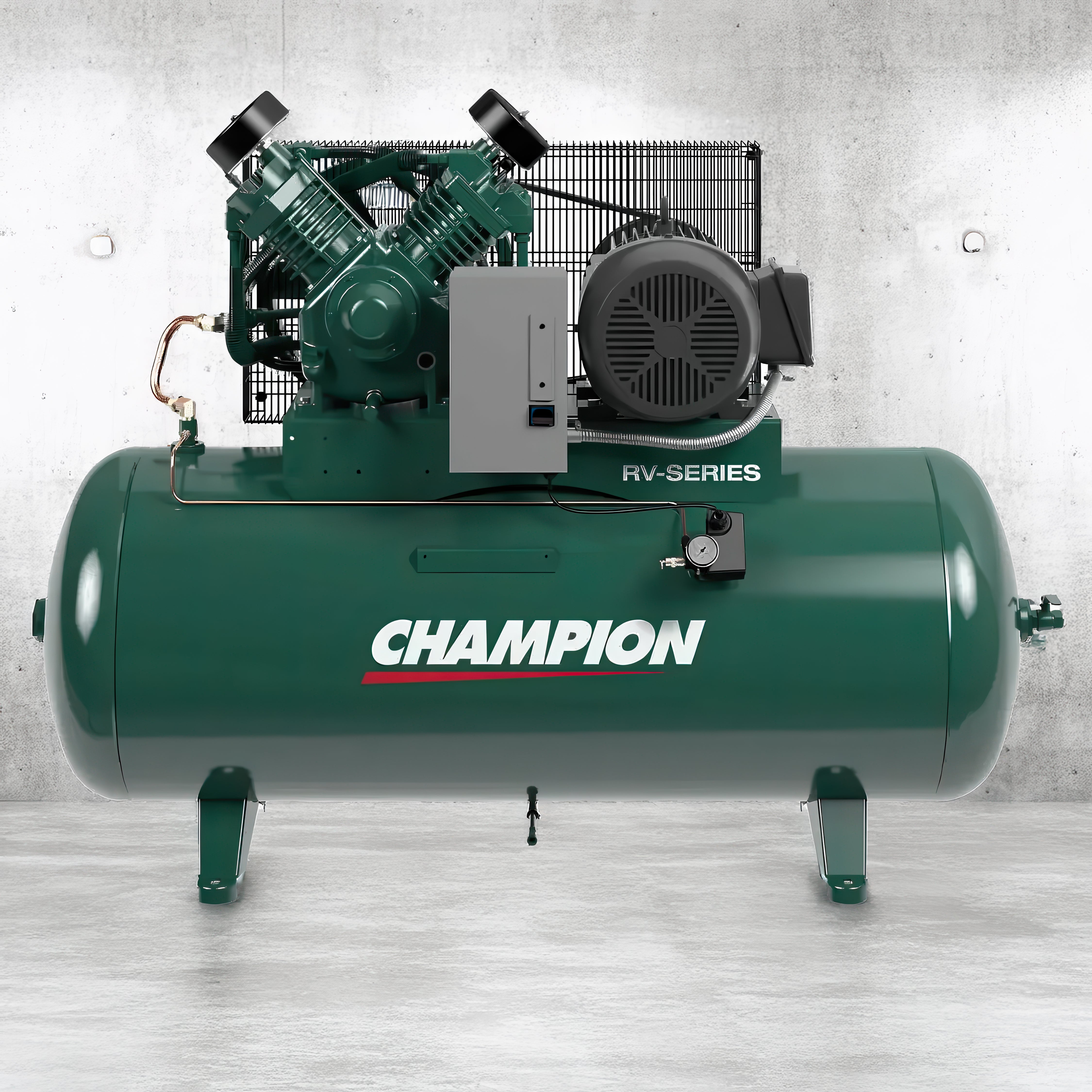 Champion 15 HP RV Series Splash Lubricated Electric Stationary Reciprocating Air Compressor