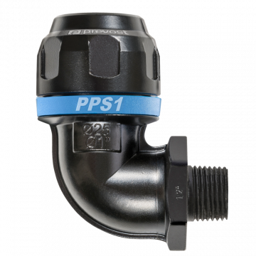 Aluminum 90° Elbow Compression To Male NPT (MNPT) Air Pipe Fitting By Prevost