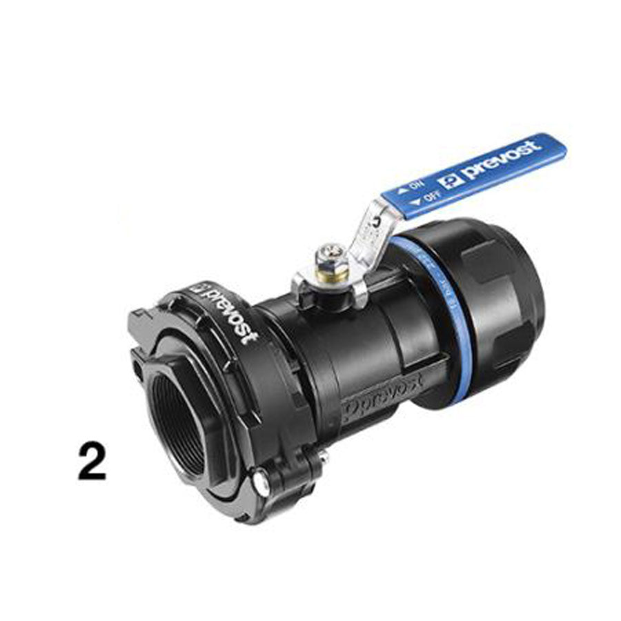 Compression to FNPT Ball Valve For Prevost Air Pipe