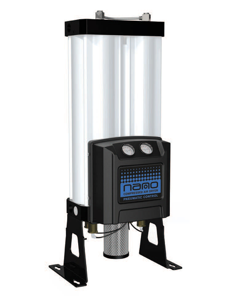 NDM Pneumatic Heatless Modular Desiccant Air Dryer with Integrated After Filter By Nano