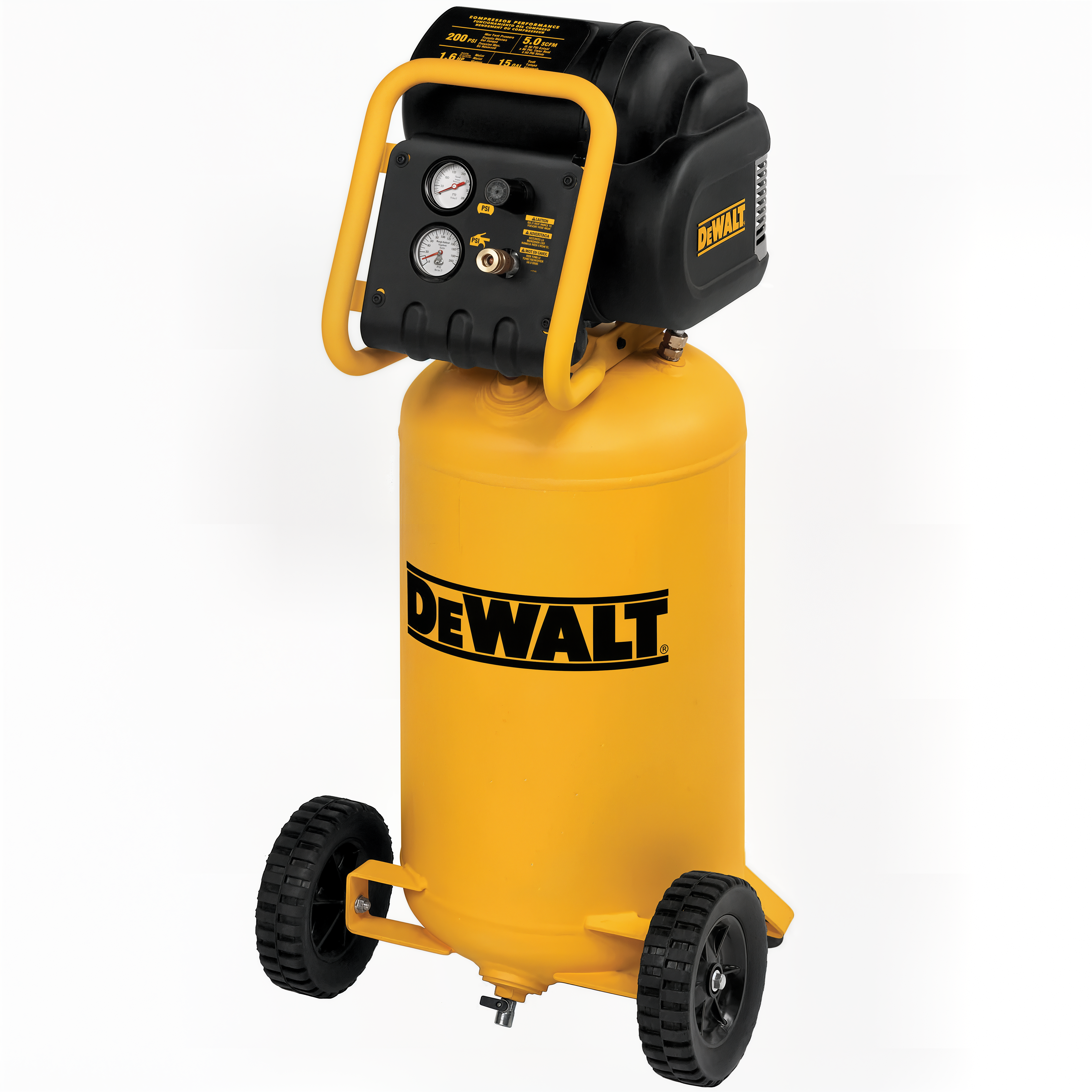 Dewalt D55168 Portable 1.9 Hp 200 PSI Oil Free 15 Gal Air Compressor