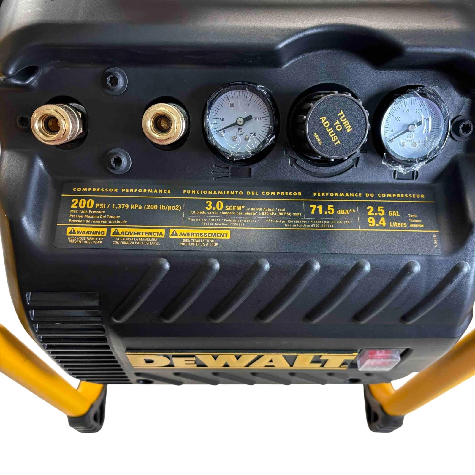 Dewalt DWFP55130 Portable 2.5 Gal 1.1 HP Oil-Free Air Compressor