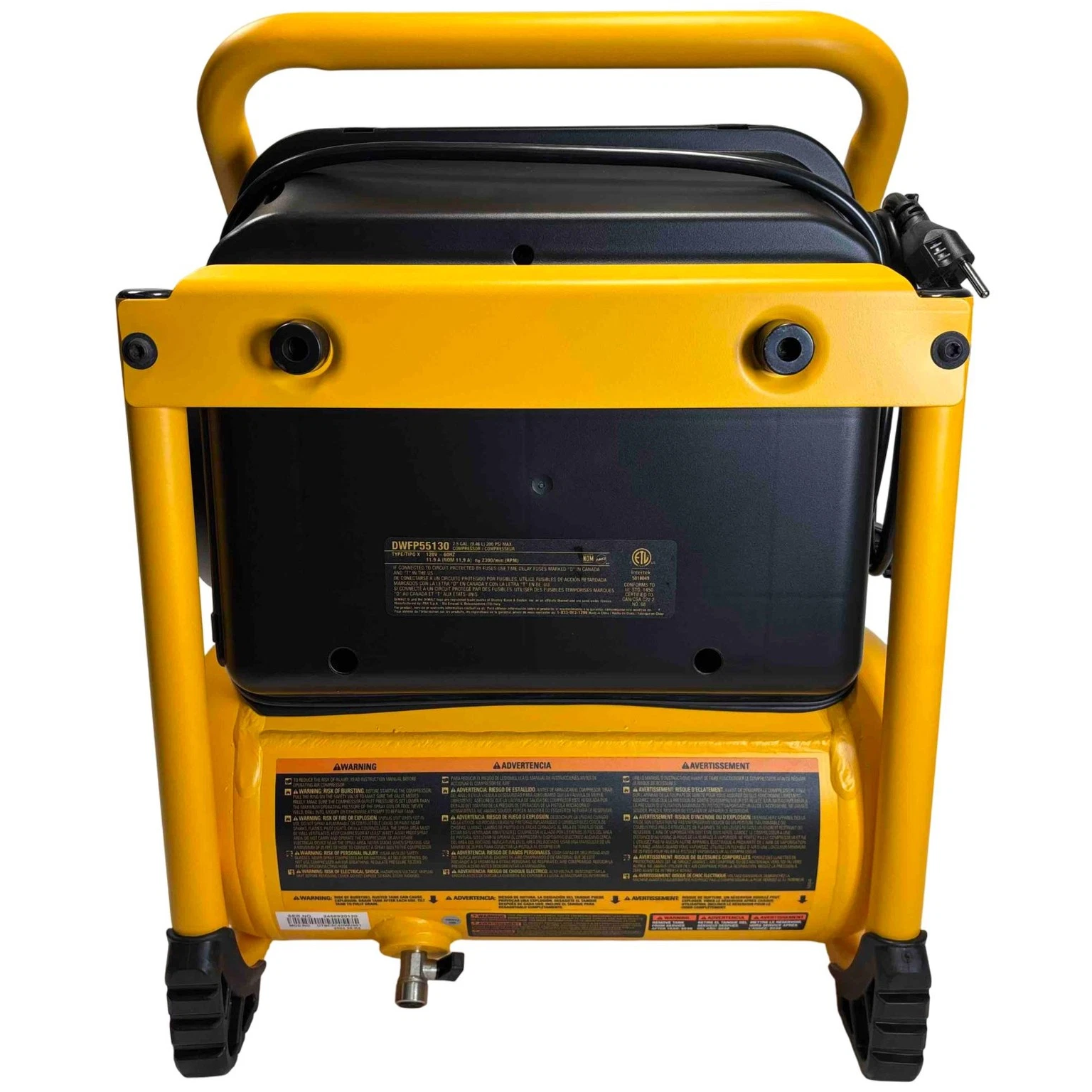 Dewalt DWFP55130 Portable 2.5 Gal 1.1 HP Oil-Free Air Compressor