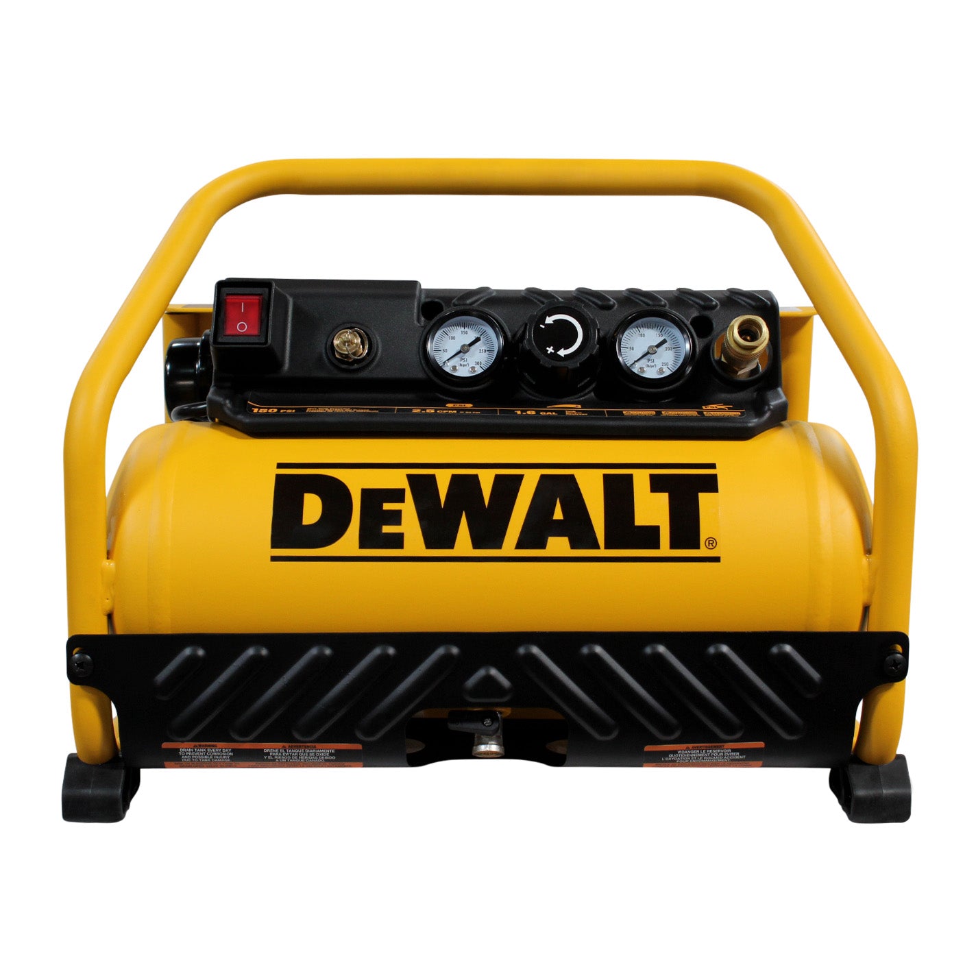 Dewalt 1.6 Gal Quiet & Oil-Free Air Compressor w/ Roll Cage