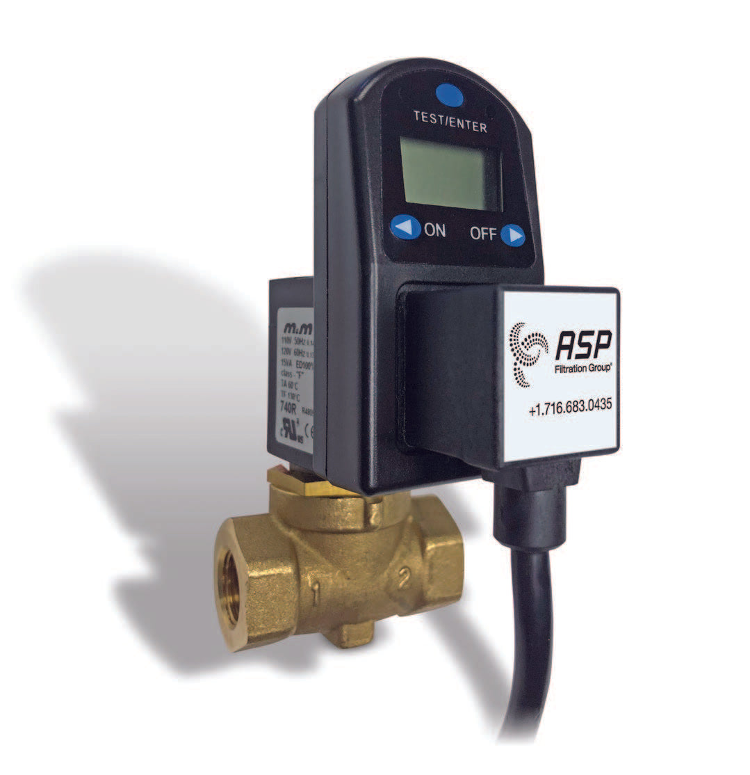 Air System Products Digital Timer Drain w/ Y-Strainer 3/8"NPT, 300PSI, 24VAC