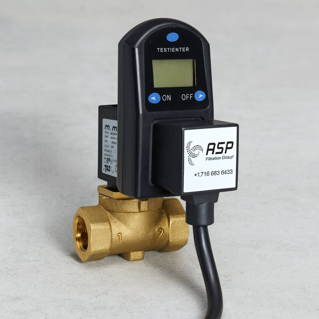 Air System Products Digital Timer Drain, 1/4"NPT, 250PSI, 230VAC