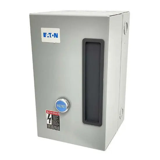 Eaton B27CGF30B040 single-phase definite purpose magnetic motor starter, 30A contactor with 24-40A adjustable overload, 208-240V, NEMA Type 1 enclosure