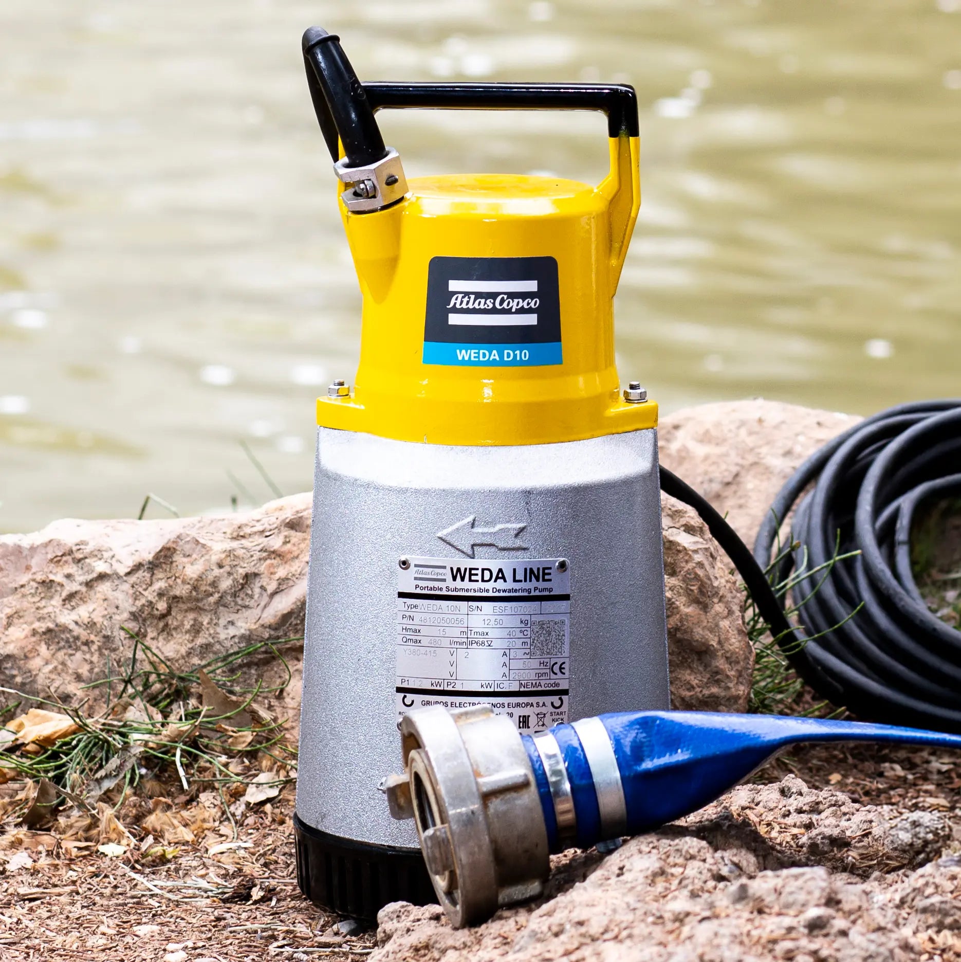 Submersible Pump - WEDA D10N 460V YSER 60HZ CSA 2"NPT by Atlas Copco