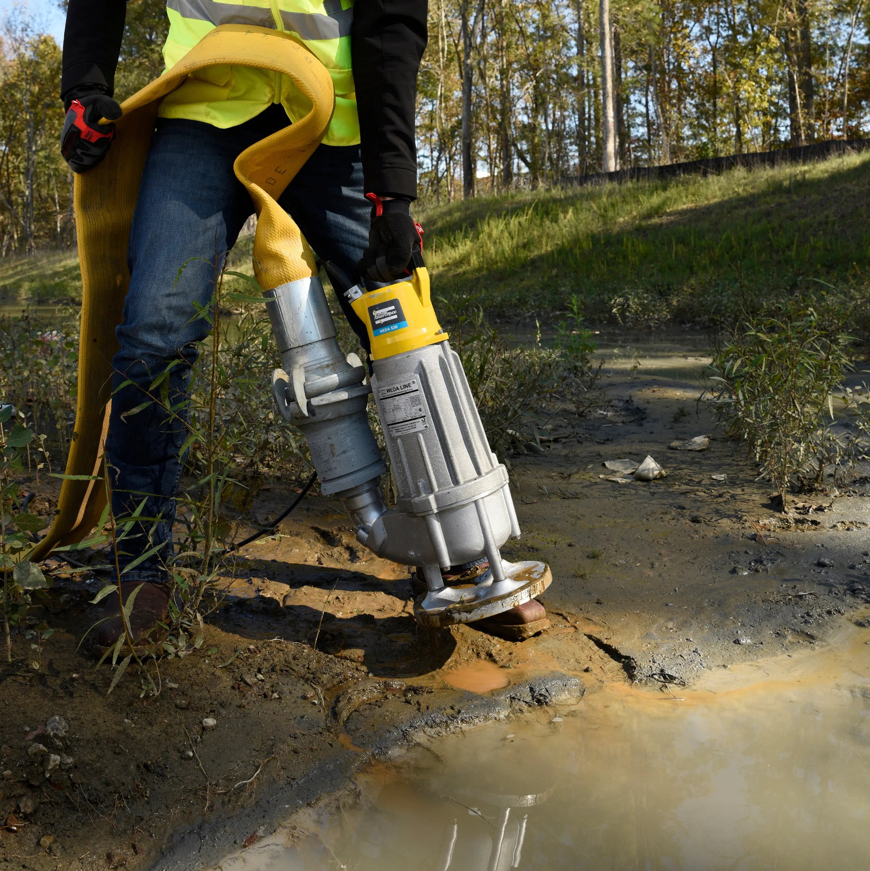 Atlas Copco WEDA S30N | Submersible Sludge Pump — 3 HP, 220–240V 1-Phase, 230 GPM, 3" Discharge