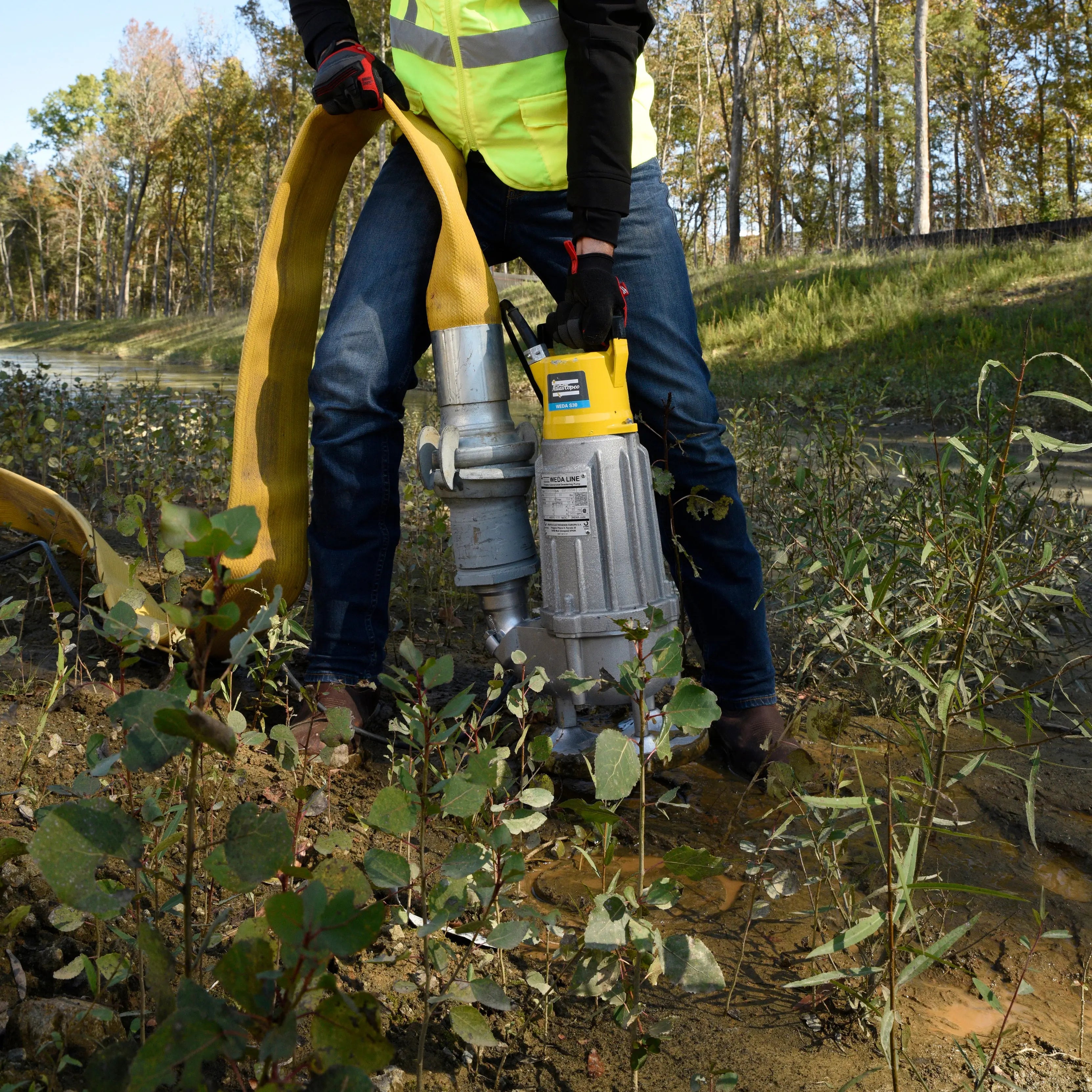 Atlas Copco WEDA S30N | Submersible Sludge Pump — 3 HP, 220–240V 1-Phase, 230 GPM, 3" Discharge