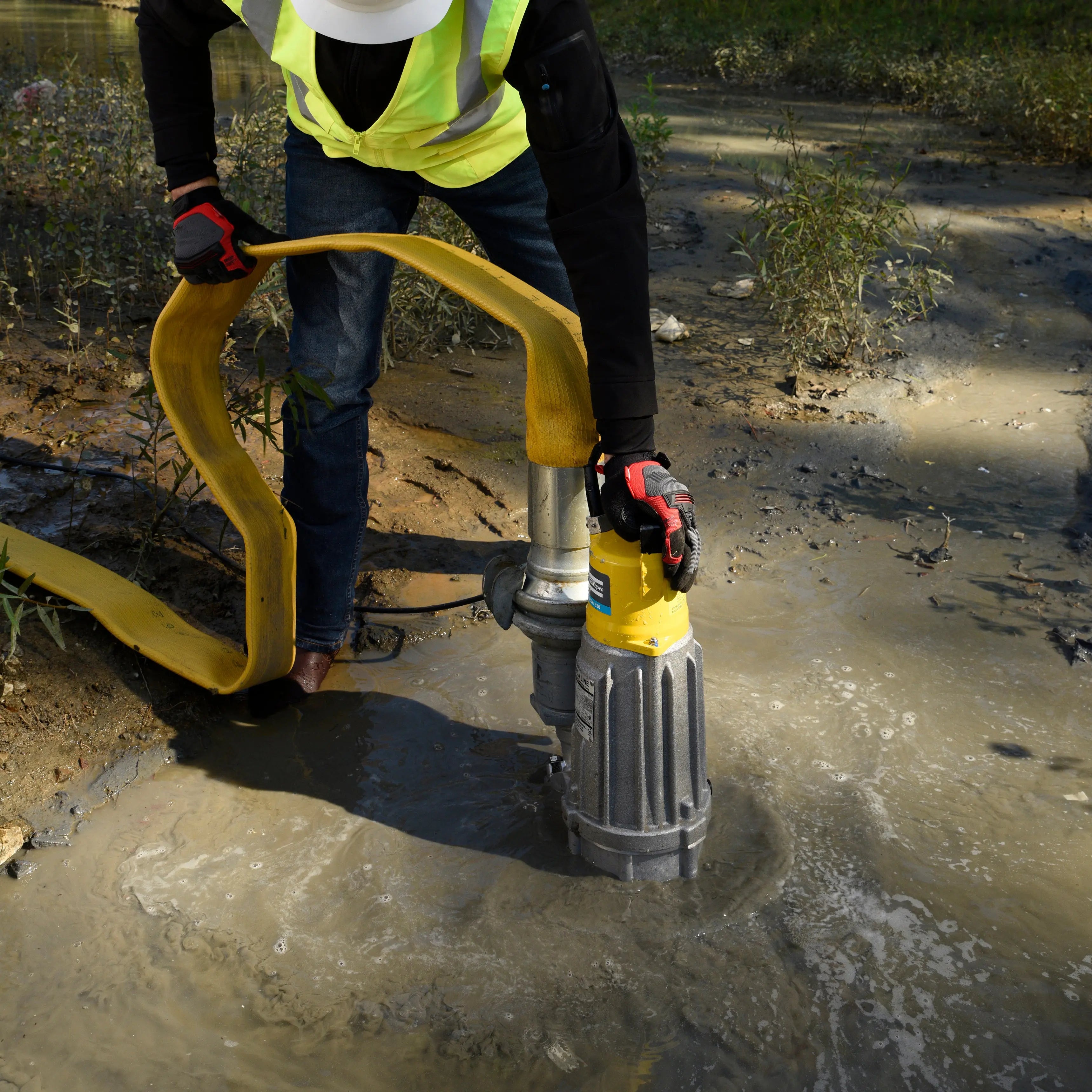 Atlas Copco WEDA S30N | Submersible Sludge Pump — 3 HP, 220–240V 1-Phase, 230 GPM, 3" Discharge
