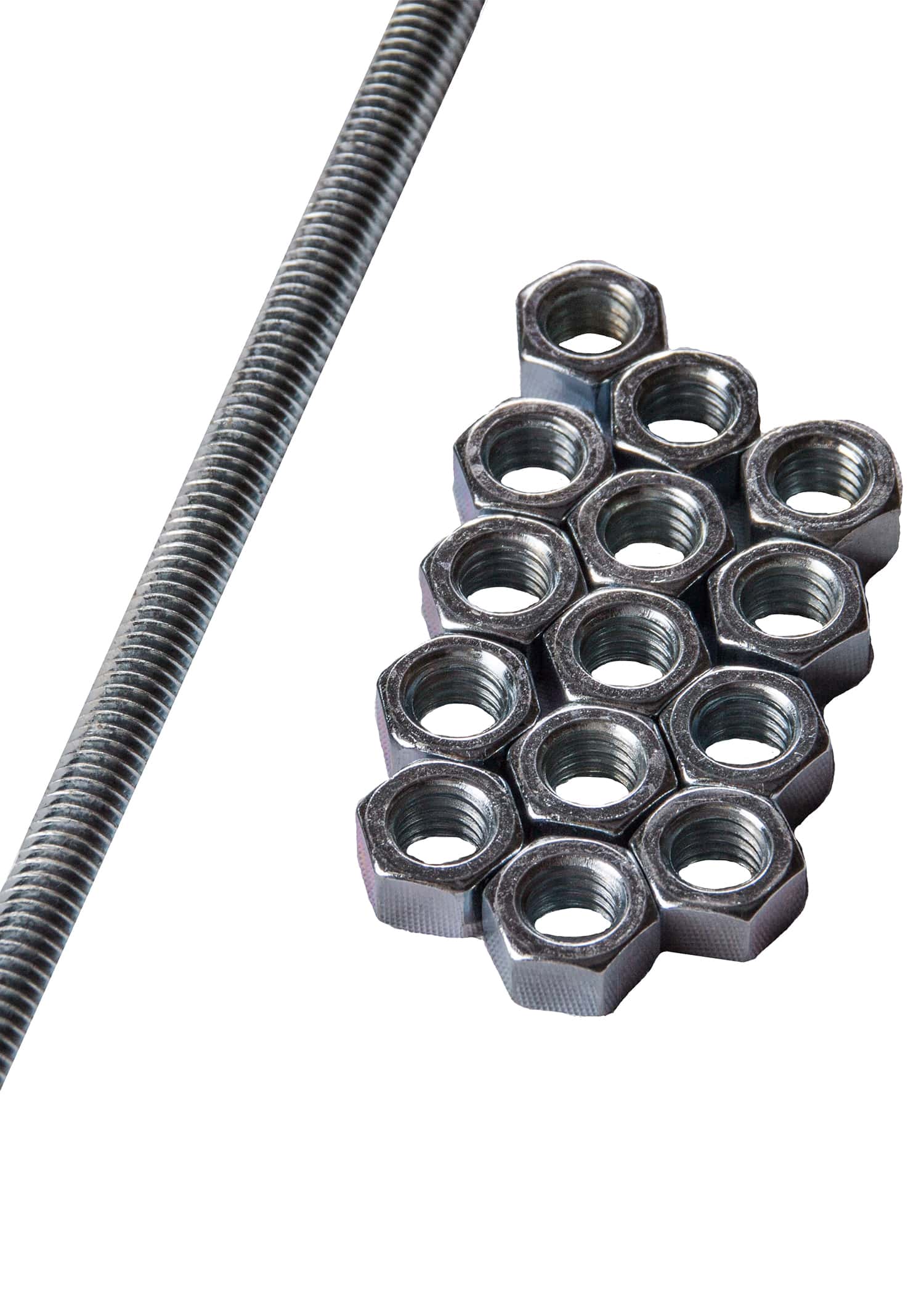 RapidAir FastPipe 3/8-16 threaded rod and hex nuts