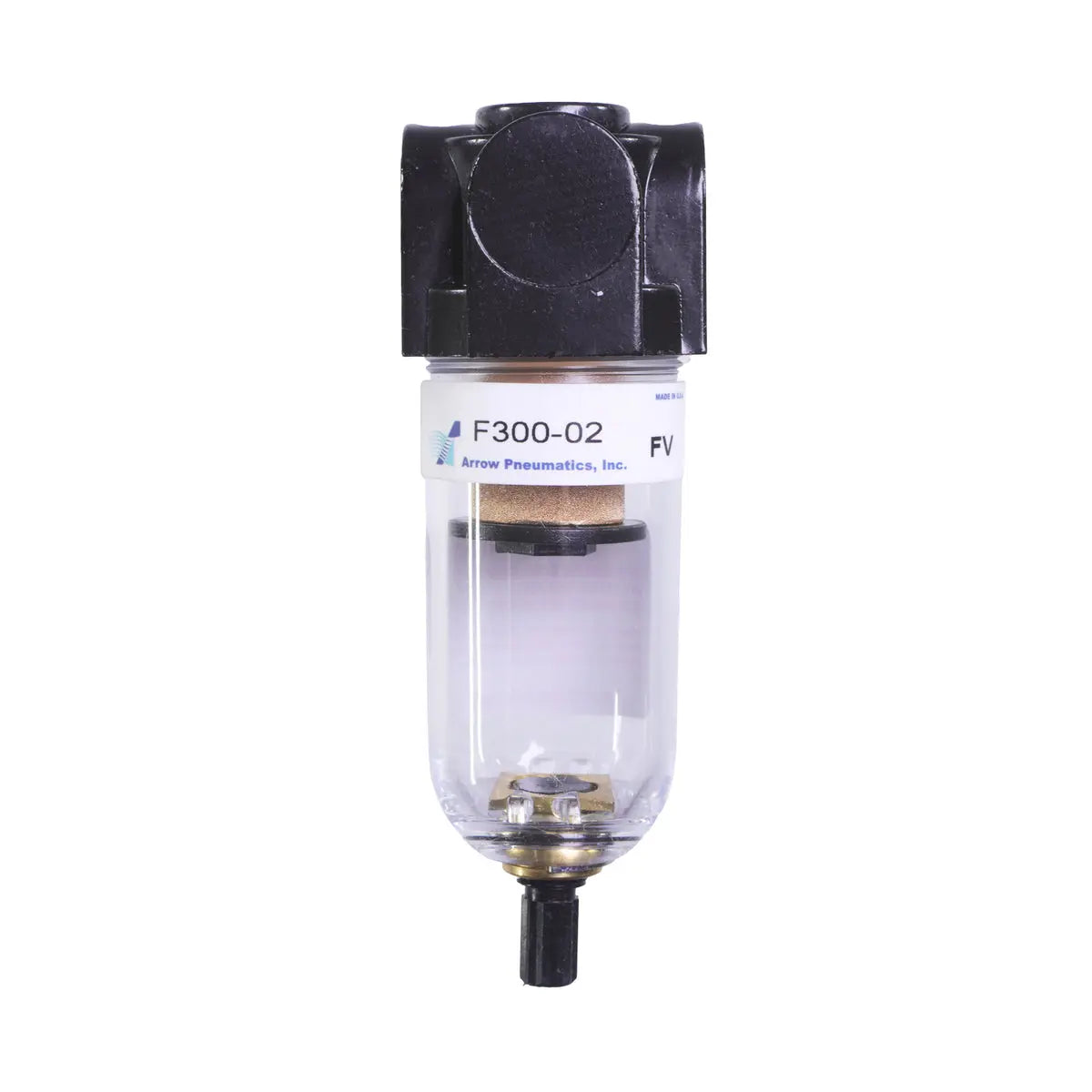 Arrow Pneumatics 1/4" mini particulate filter with poly bowl