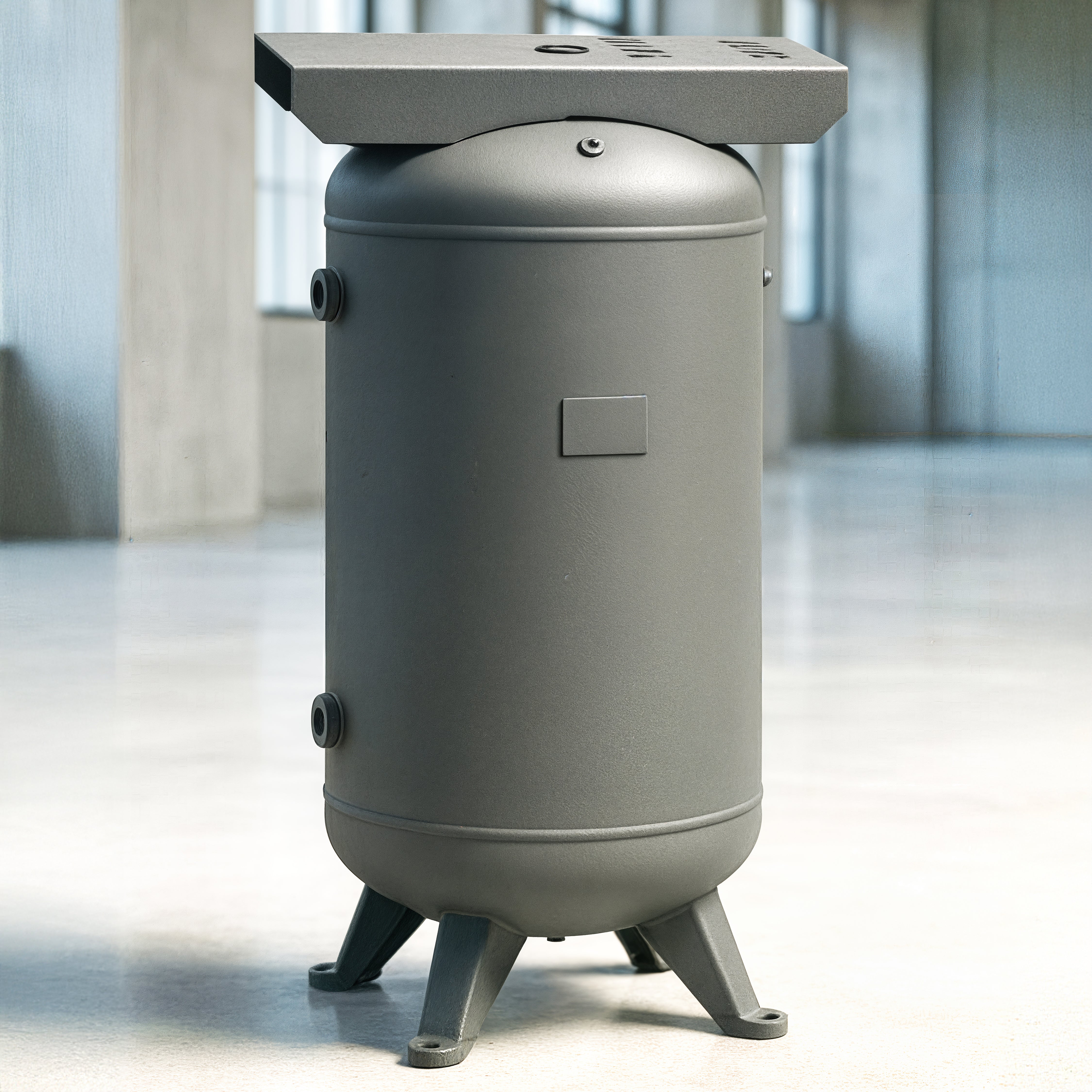 80 Gallon 200 PSI Vertical Air Tank with Feet+Top plate by Morganton | VES04784