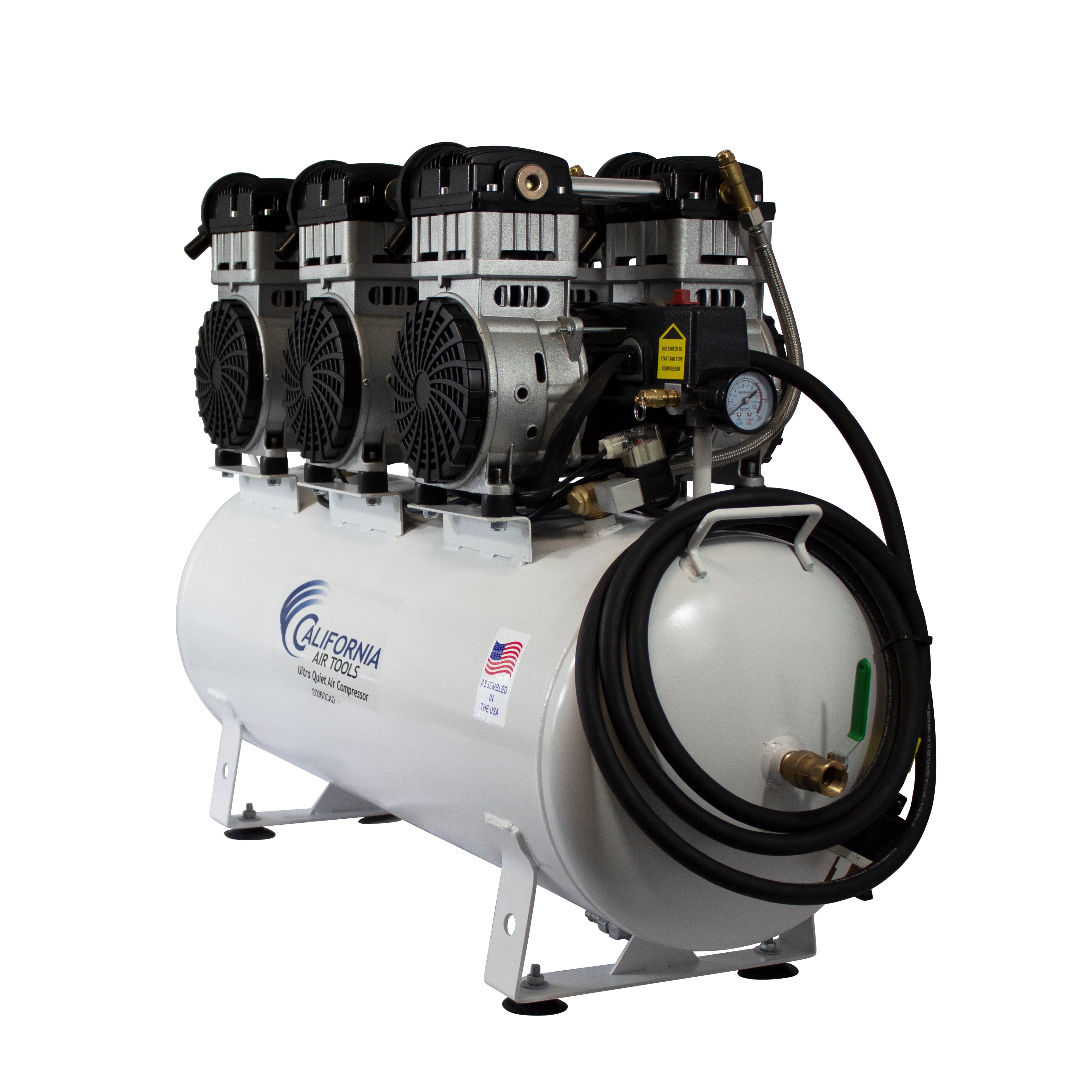California Air Tools 6.0 Hp, 20.0 Gal. Steel Tank Ultra Quiet & Oil-Free Air Compressor with Auto Drain Valve