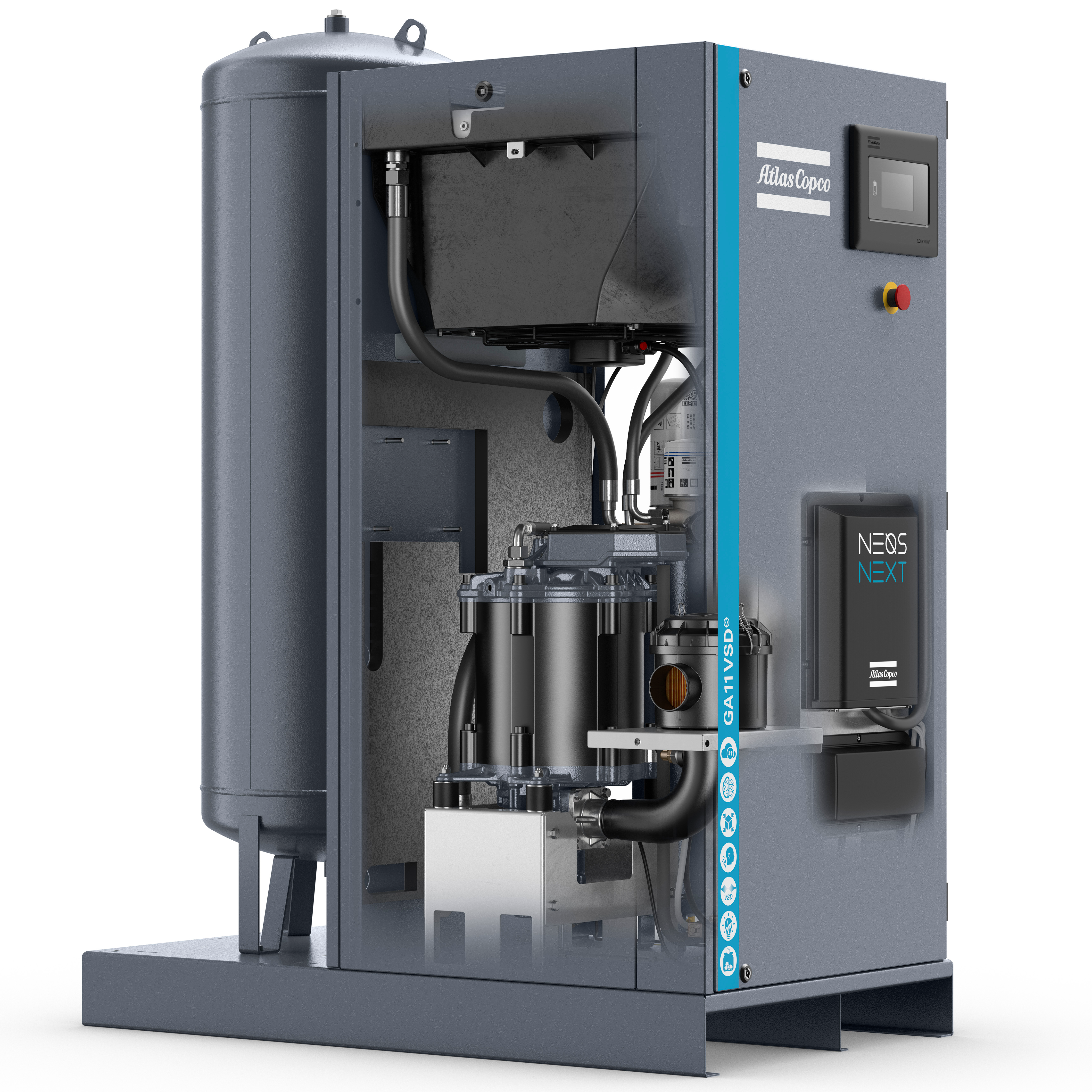 Atlas Copco GA5-18VSDS Variable Speed Rotary Screw Air Compressor Series