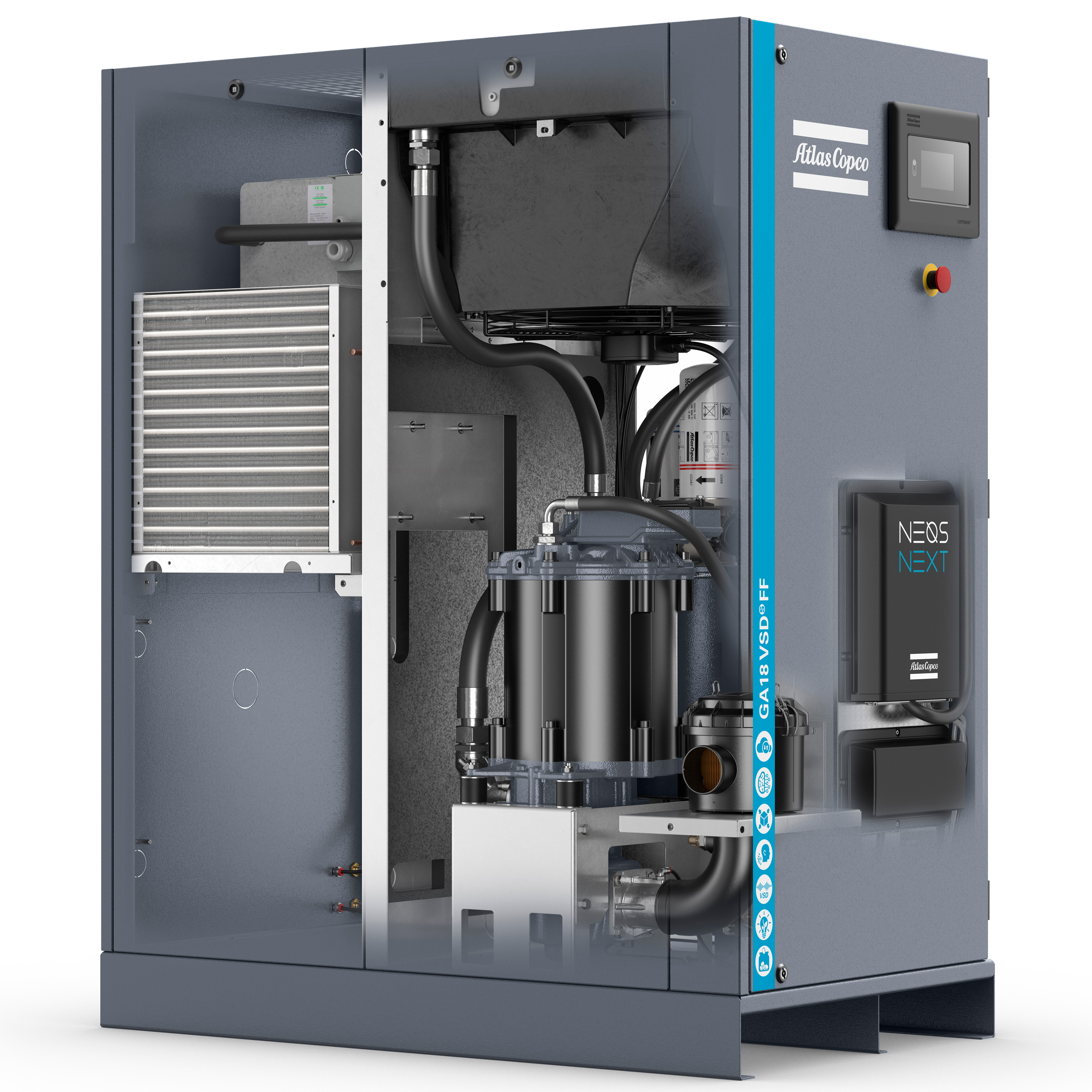 Atlas Copco GA5-18VSDS Variable Speed Rotary Screw Air Compressor Series