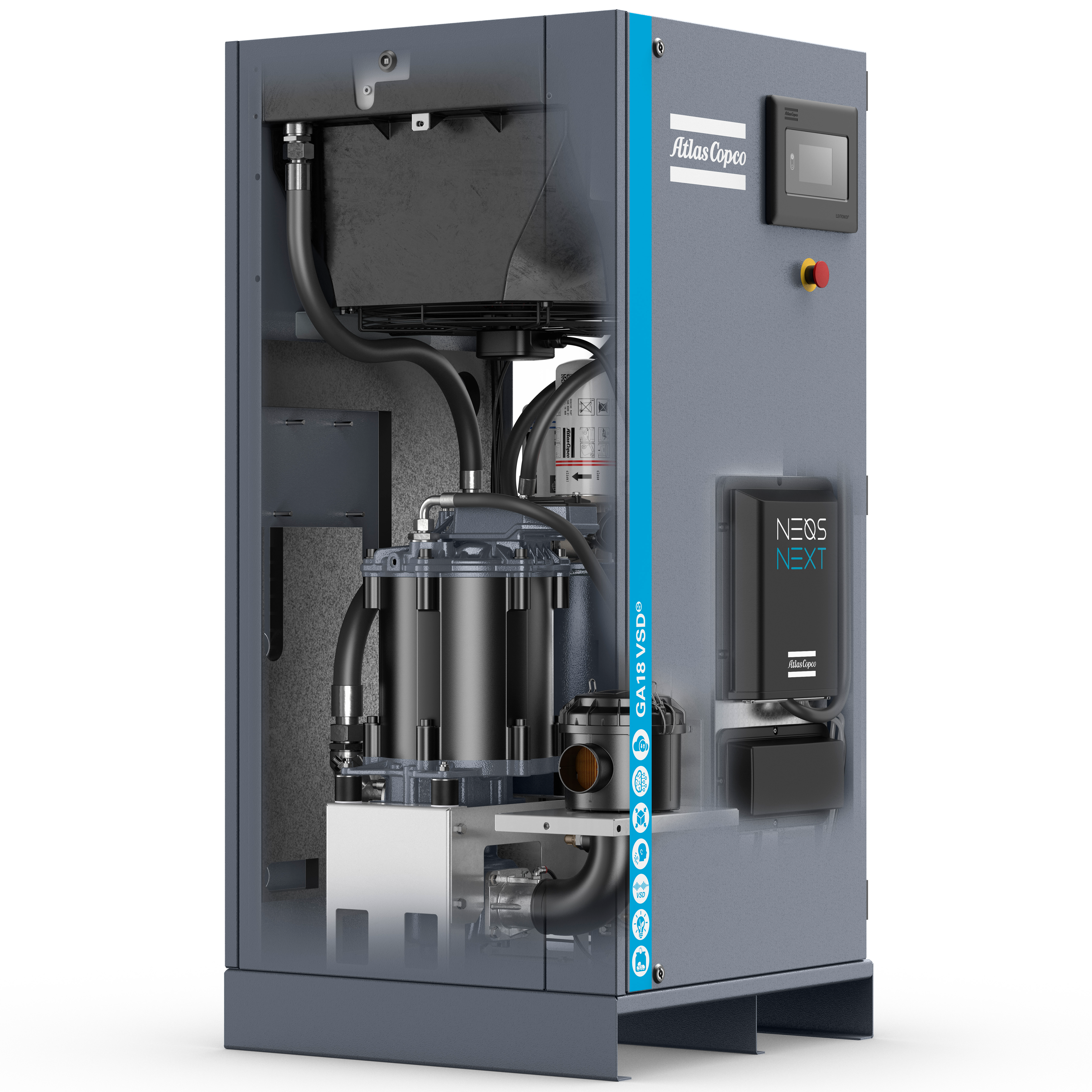 Atlas Copco GA5-18VSDS Variable Speed Rotary Screw Air Compressor Series