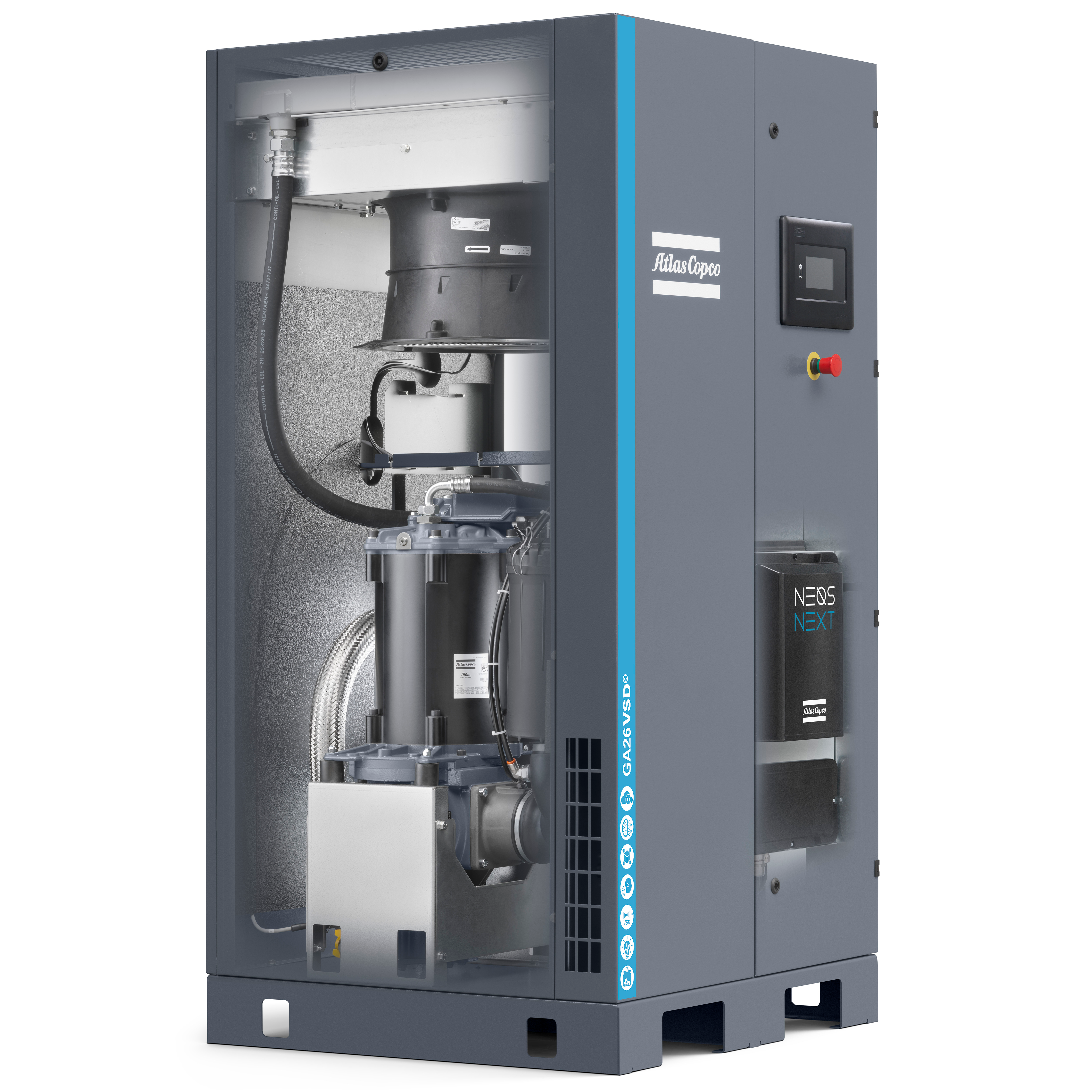 Atlas Copco GA22-37 VSDS Variable Speed Rotary Screw Air Compressor