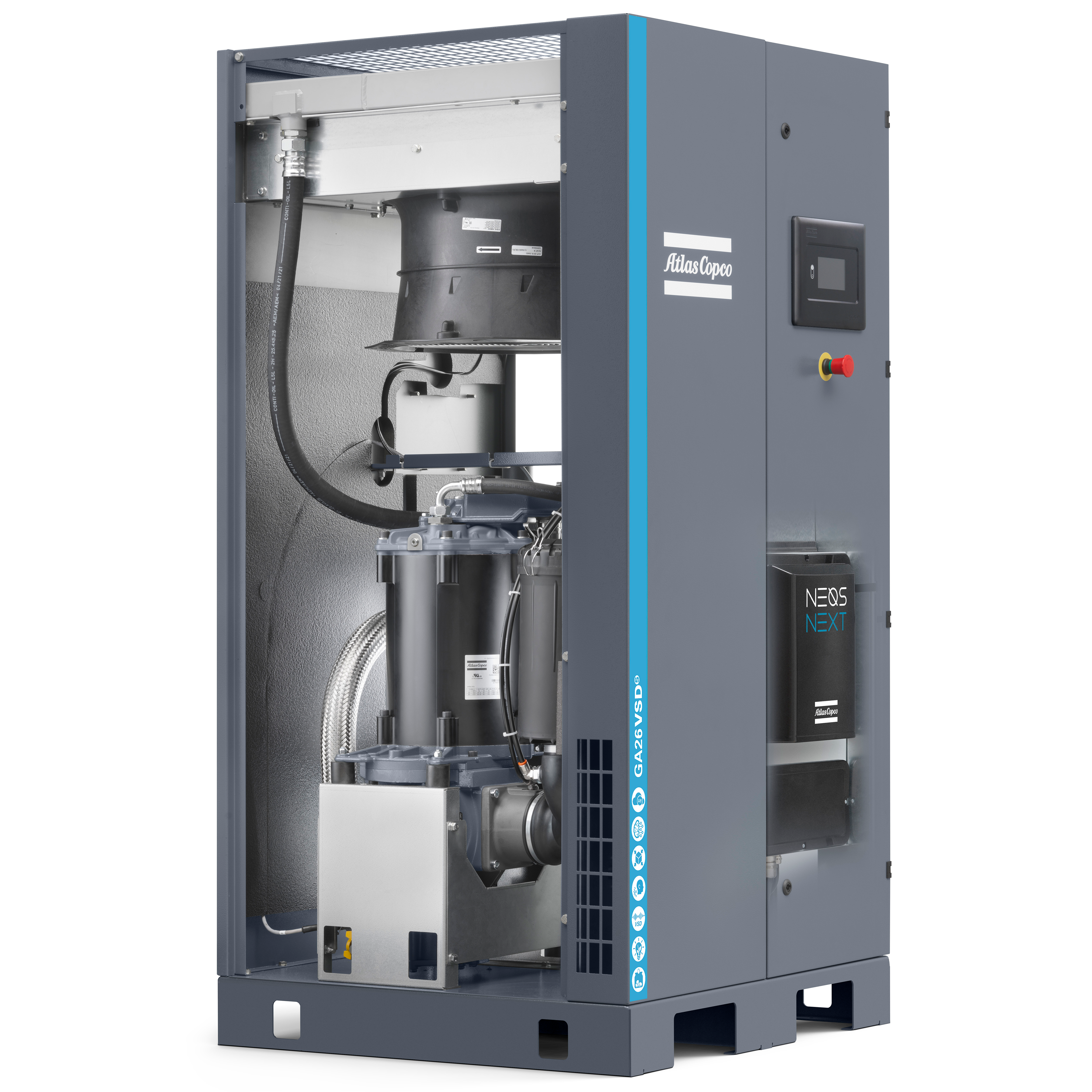 Atlas Copco GA22-37 VSDS Variable Speed Rotary Screw Air Compressor