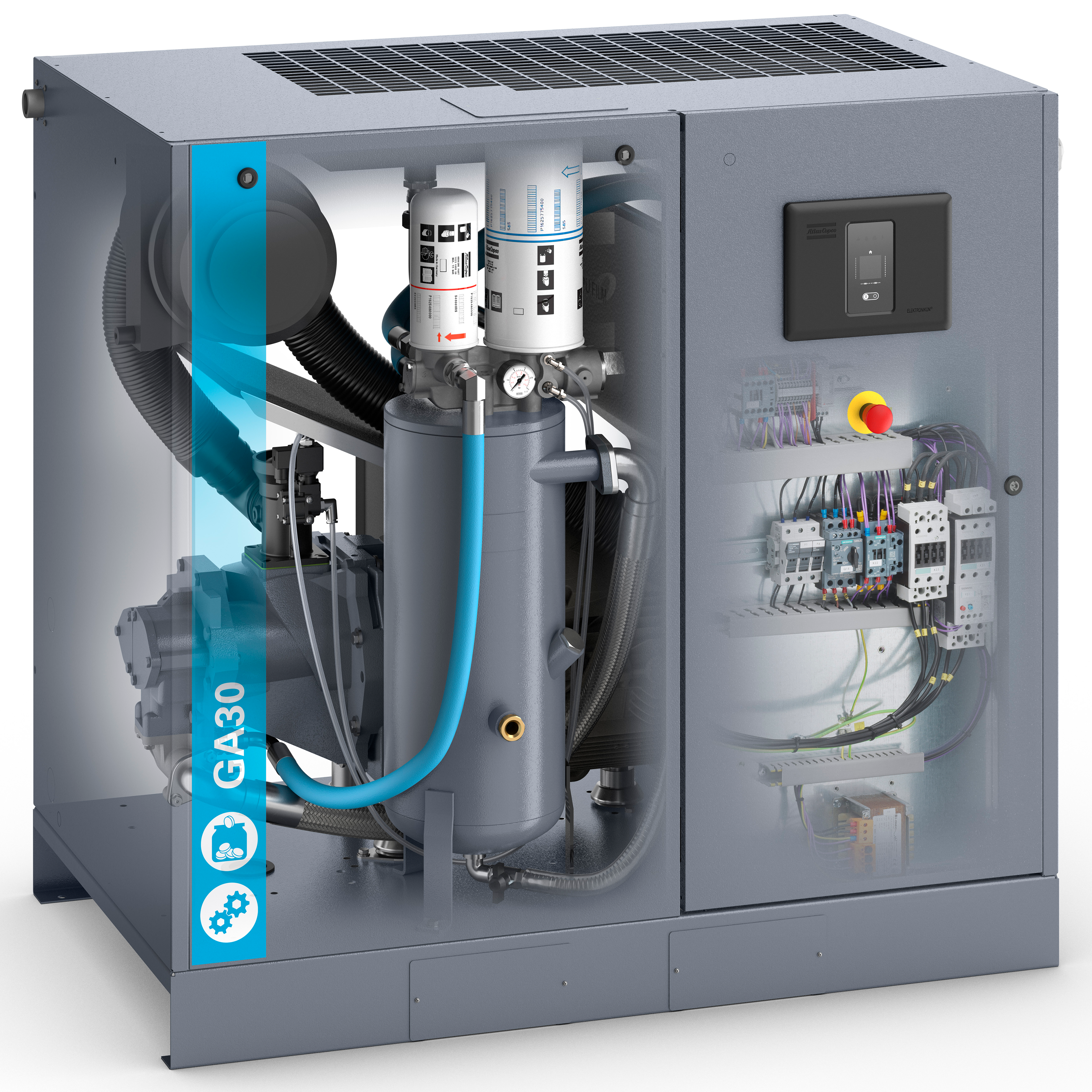 Atlas Copco GA15-30 Rotary Screw Air Compressor Series