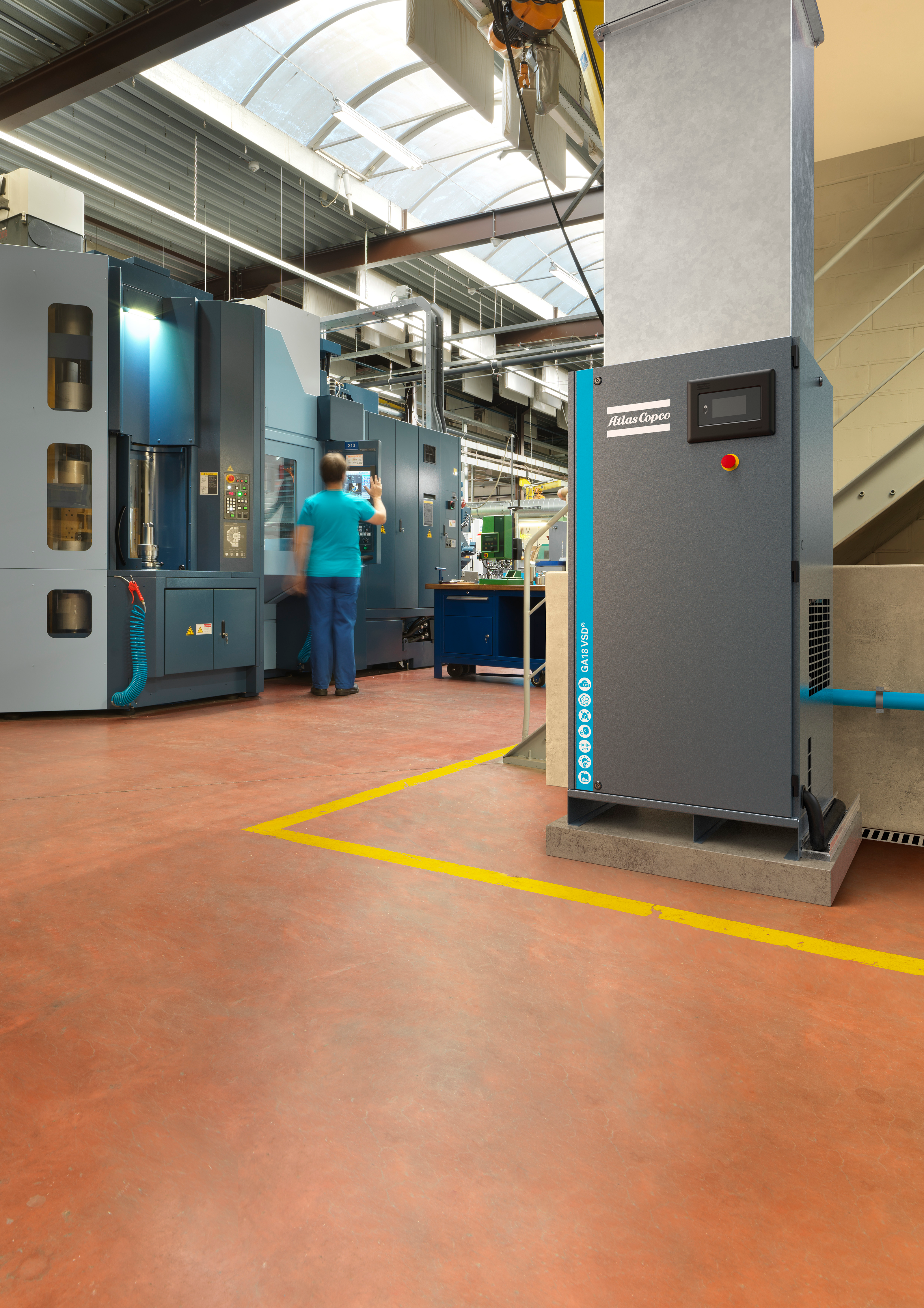 Atlas Copco GA5-18VSDS Variable Speed Rotary Screw Air Compressor Series