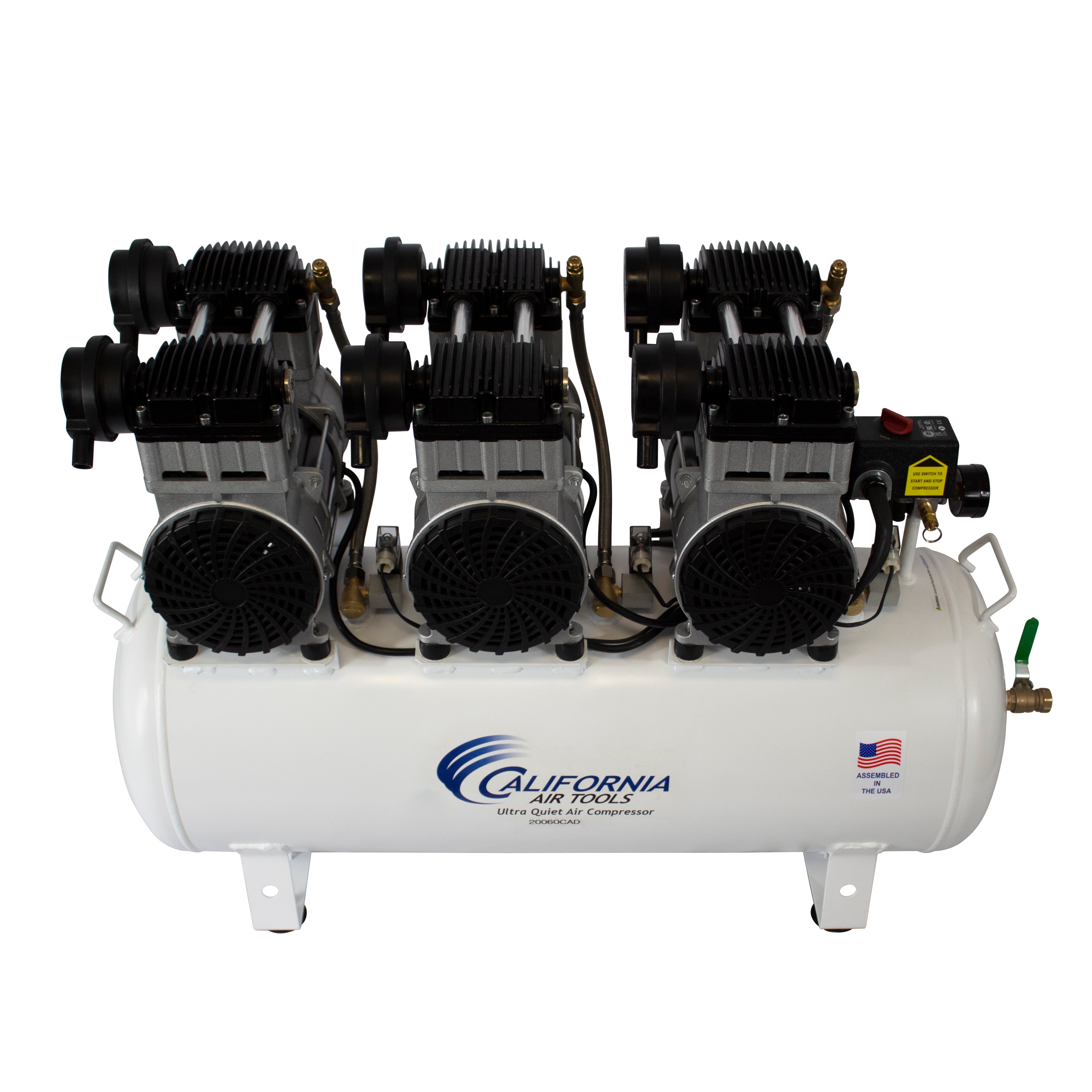 California Air Tools 6.0 Hp, 20.0 Gal. Steel Tank Ultra Quiet & Oil-Free Air Compressor with Auto Drain Valve