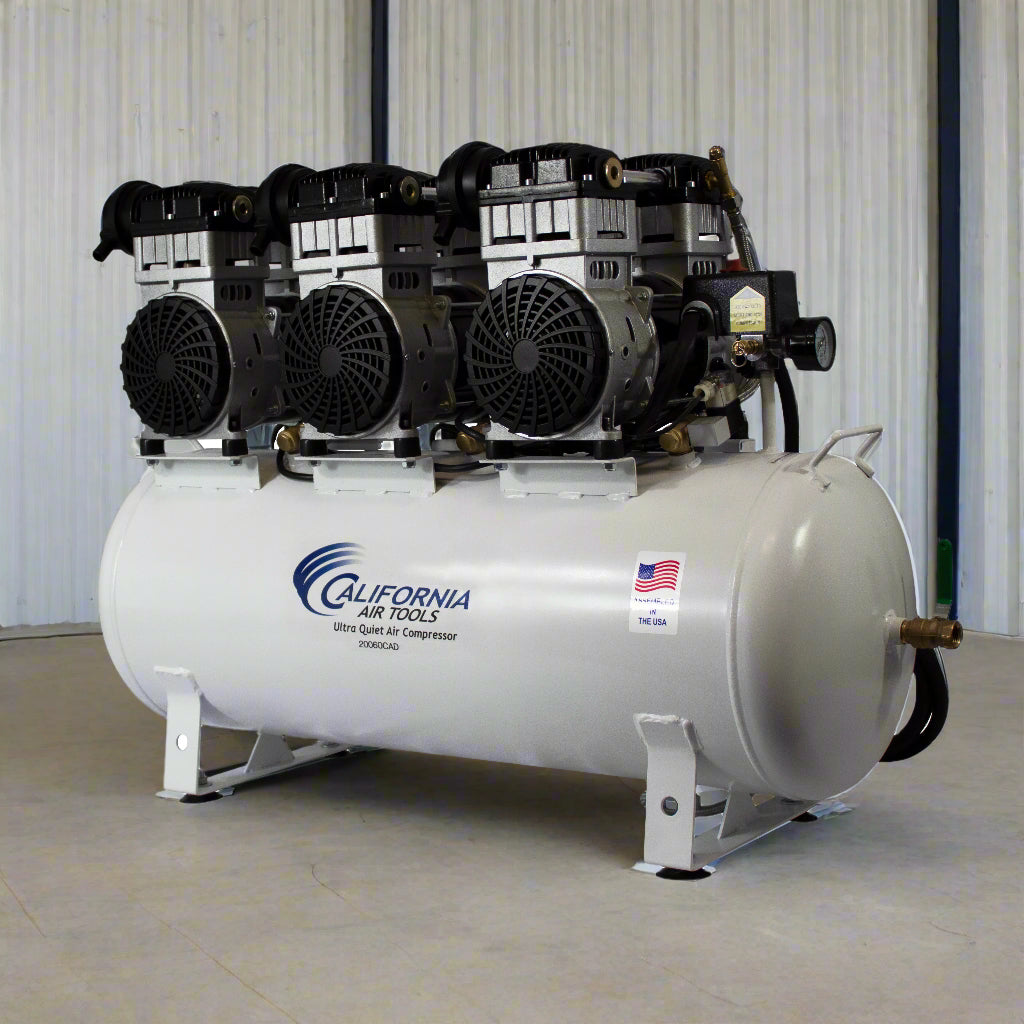 California Air Tools 6.0 Hp, 20.0 Gal. Steel Tank Ultra Quiet & Oil-Free Air Compressor with Auto Drain Valve