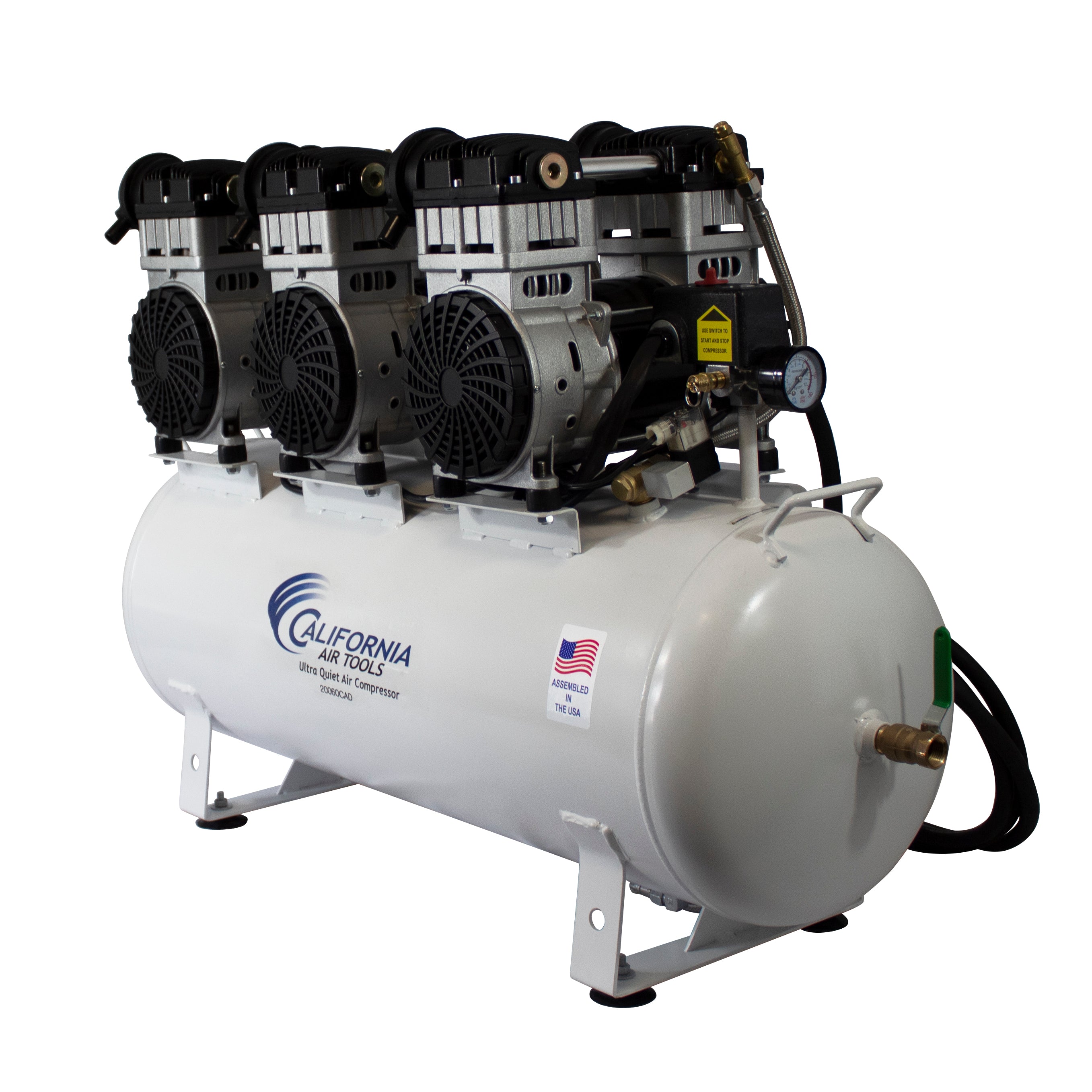 California Air Tools 6.0 Hp, 20.0 Gal. Steel Tank Ultra Quiet & Oil-Free Air Compressor with Auto Drain Valve