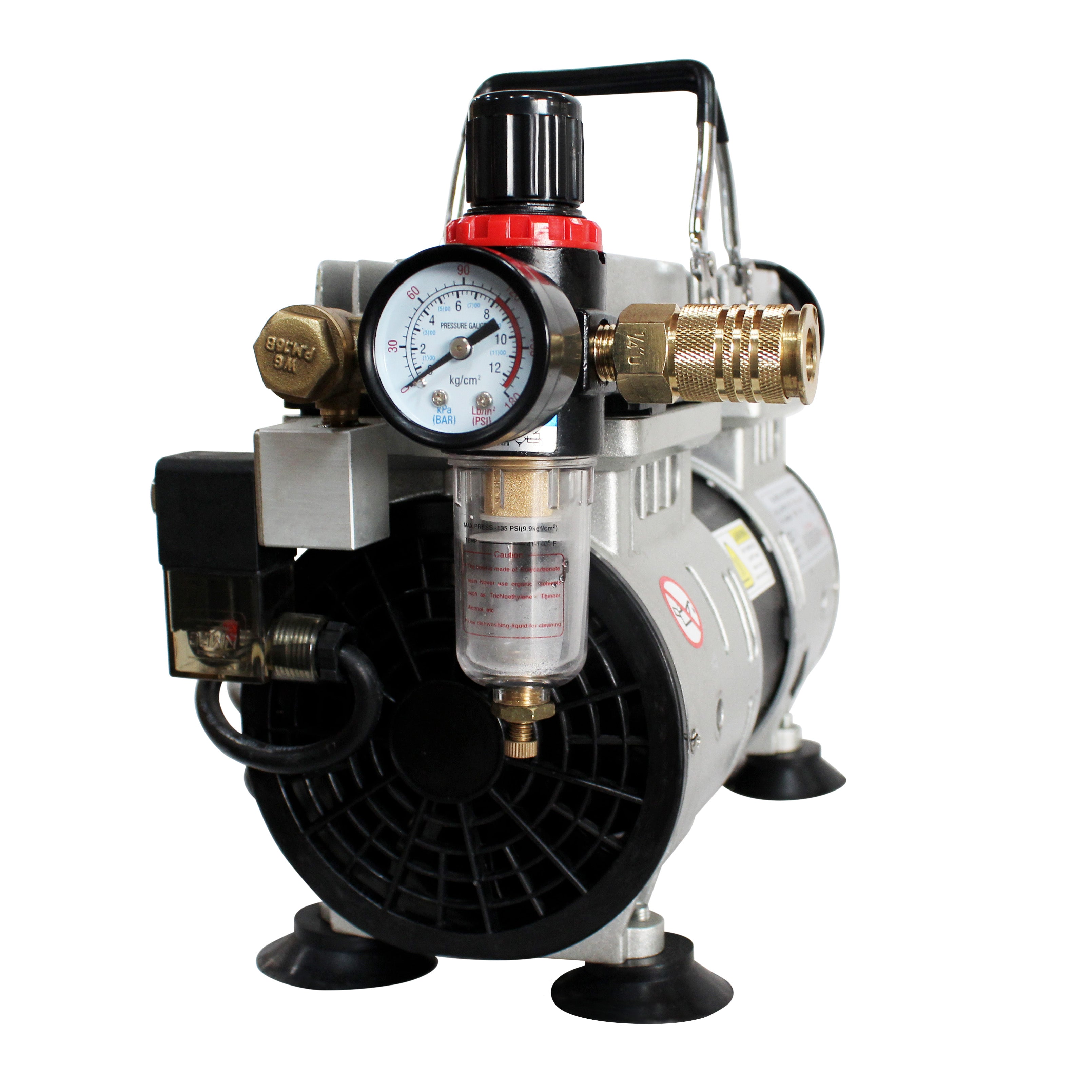 California Air Tools 1.0 Hp Tankless Ultra Quiet & Oil-Free Air Compressor with Power Pedal