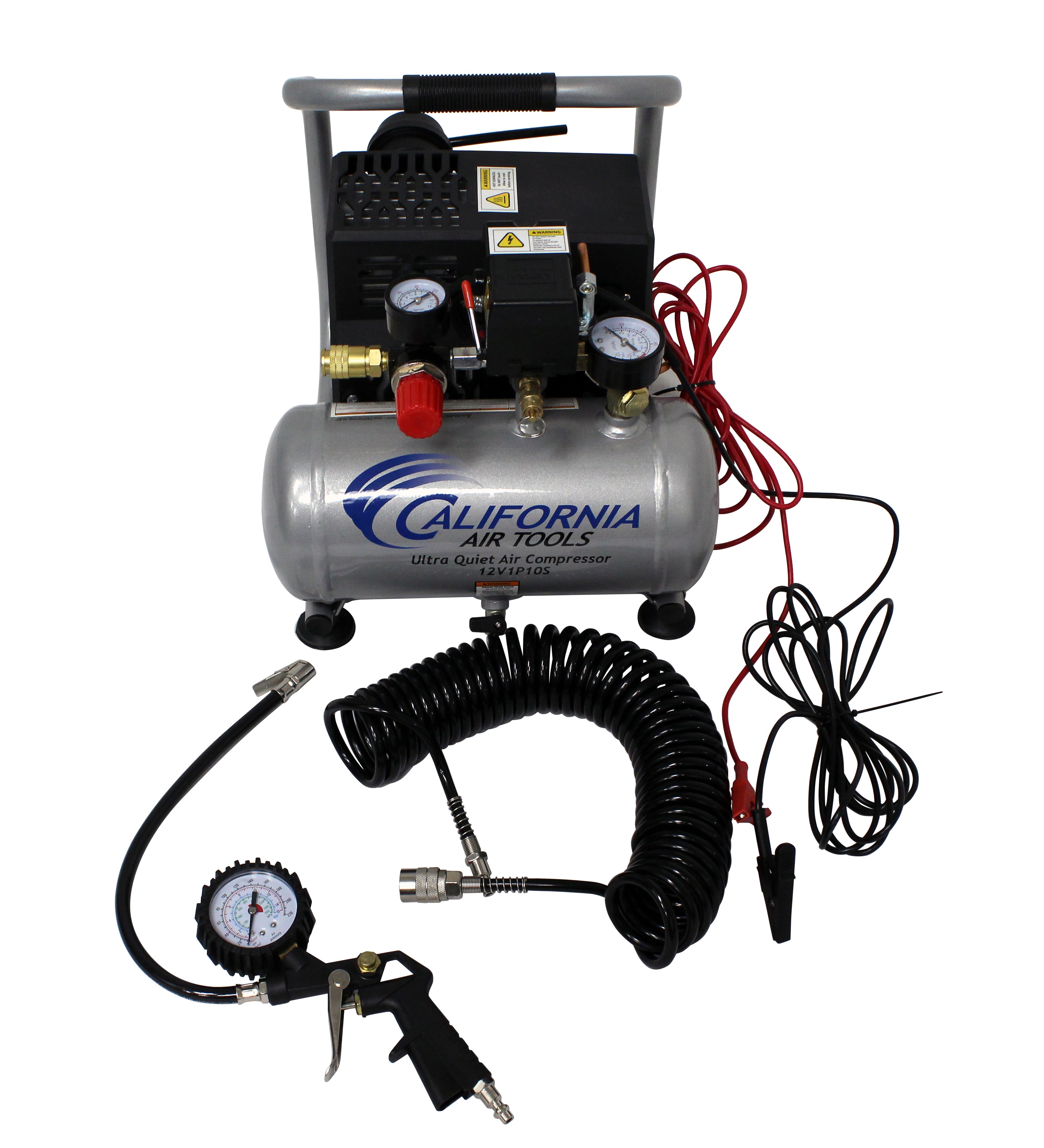 California Air Tools .12 Volt, 1.0 Gal. Steel Tank Portable Light & Quiet Air Compressor