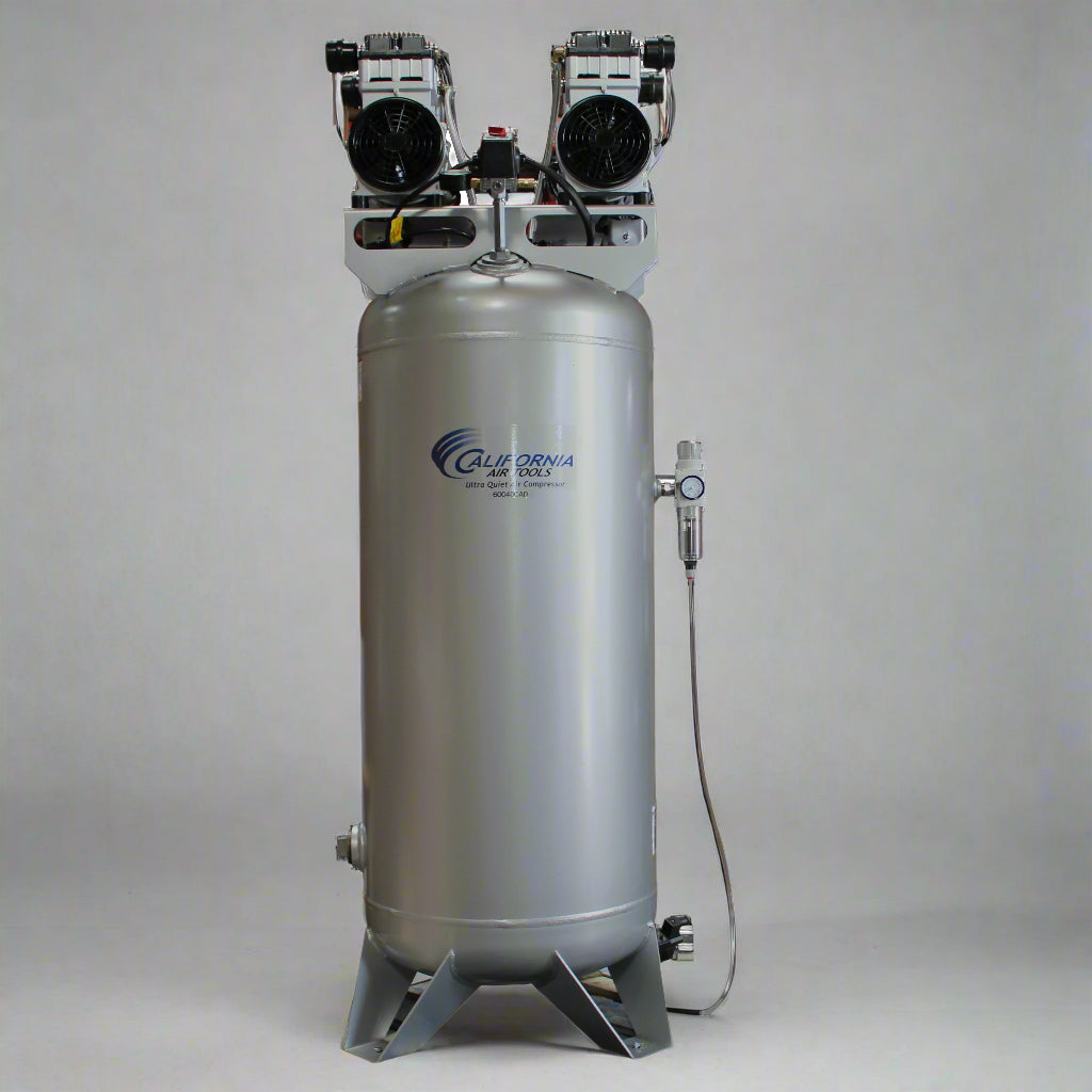 California Air Tools 4.0 Hp, 60.0 Gal. Steel Tank Ultra Quiet & Oil-Free Air Compressor Automatic Drain Valve