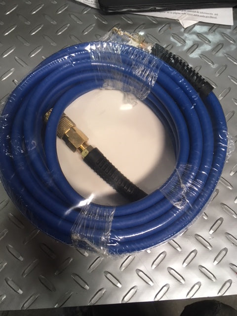 California Air Tools Hybrider Flex 1/4in 25ft Hybrid Air Hose with Quick Connect Air Fittings HFH25.25
