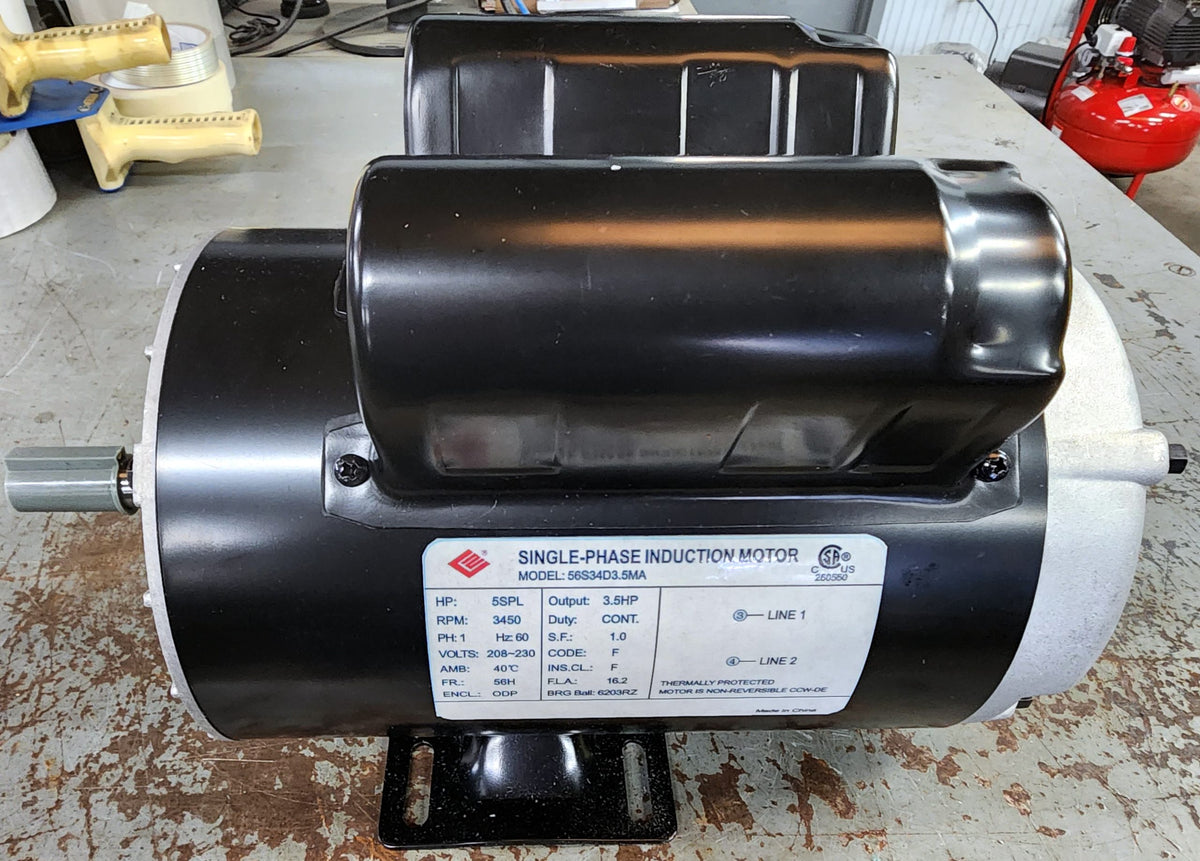 ACS 5 SPL HP compressor duty motor, 56 frame, 3450 RPM, 208-230V