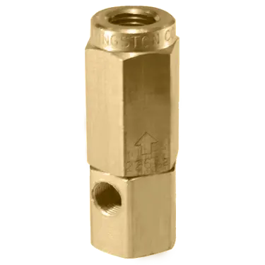 Kingston 226T brass vertical in-line check valve (226 series) for air compressor discharge