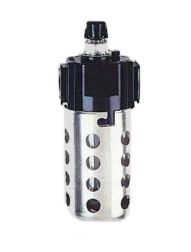 Arrow Pneumatics Arrowfog standard-flow lubricator with metal bowl and sight glass, black E-coated aluminum body