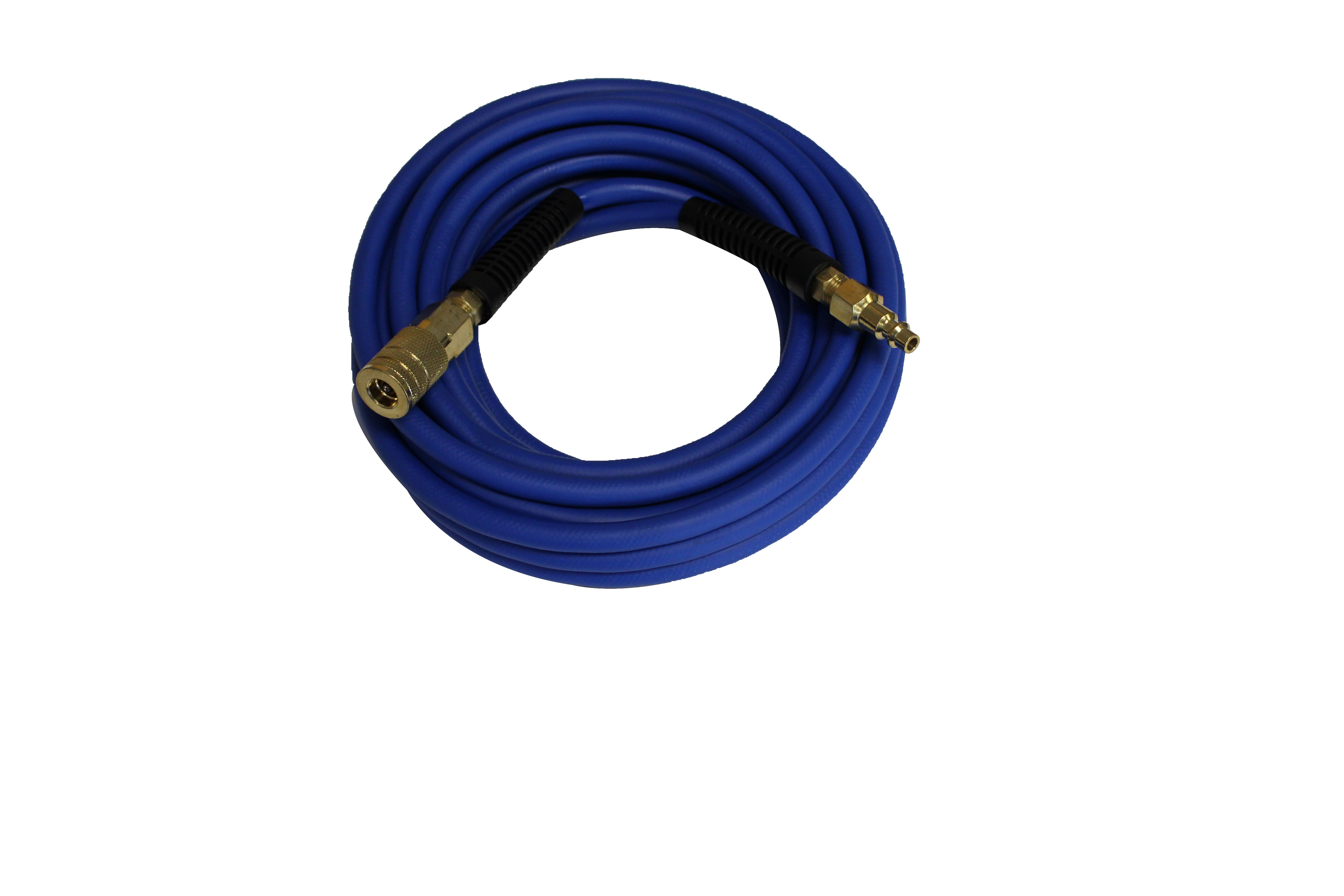 California Air Tools Hybrider Flex 1/4in 25ft Hybrid Air Hose with Quick Connect Air Fittings HFH25.25