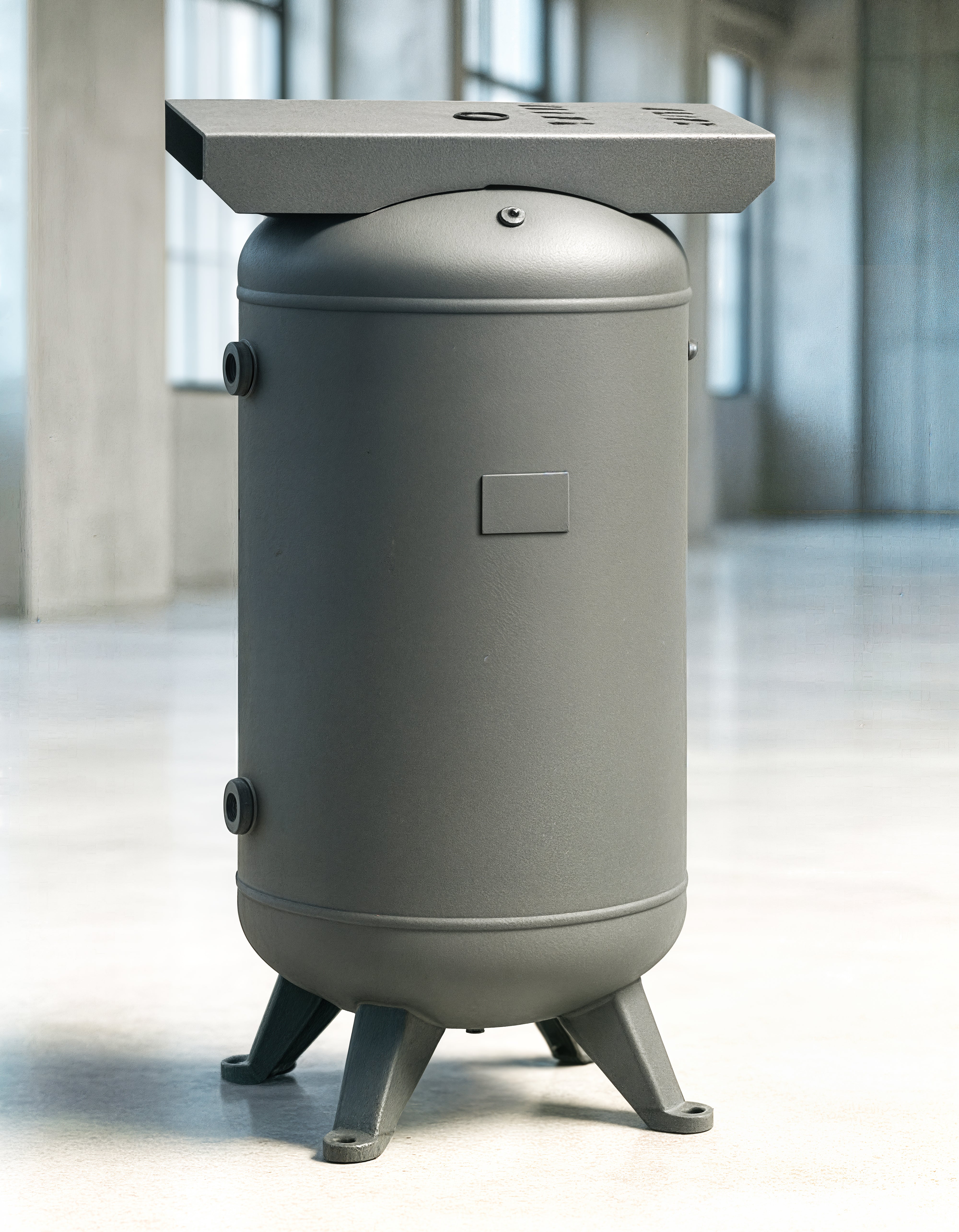 80 Gallon 200 PSI Vertical Air Tank with Feet+Top plate by Morganton | VES04784