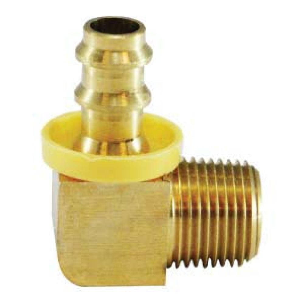 Midland brass push-on hose barb 90 degree male NPT elbow fitting