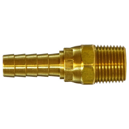 Brass hose barb male NPT swivel stem fitting