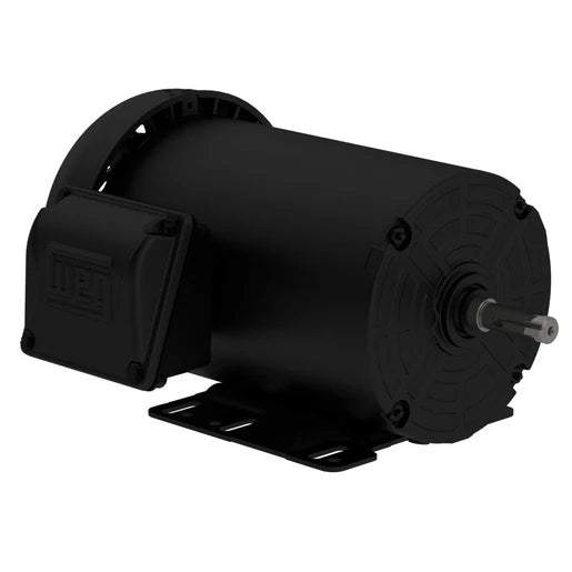 Weg 1.5HP Motor on a 56H Frame at 1750 RPM Rolled Steel Premium Efficiency 4P 3Ph 60 Hz IC411 - TEFC - Foot-mounted